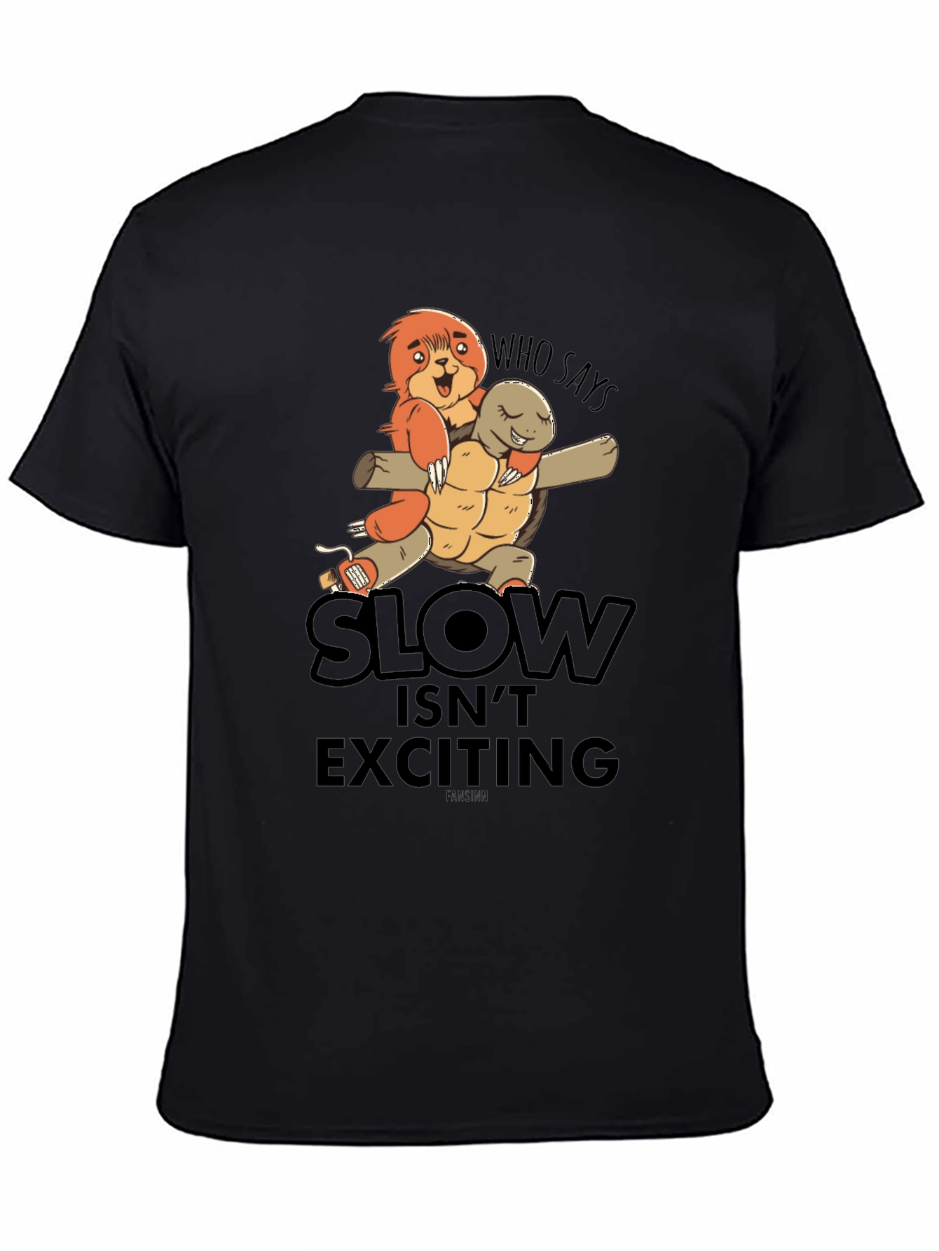 Funny Sloth & Turtle Graphic T-Shirt