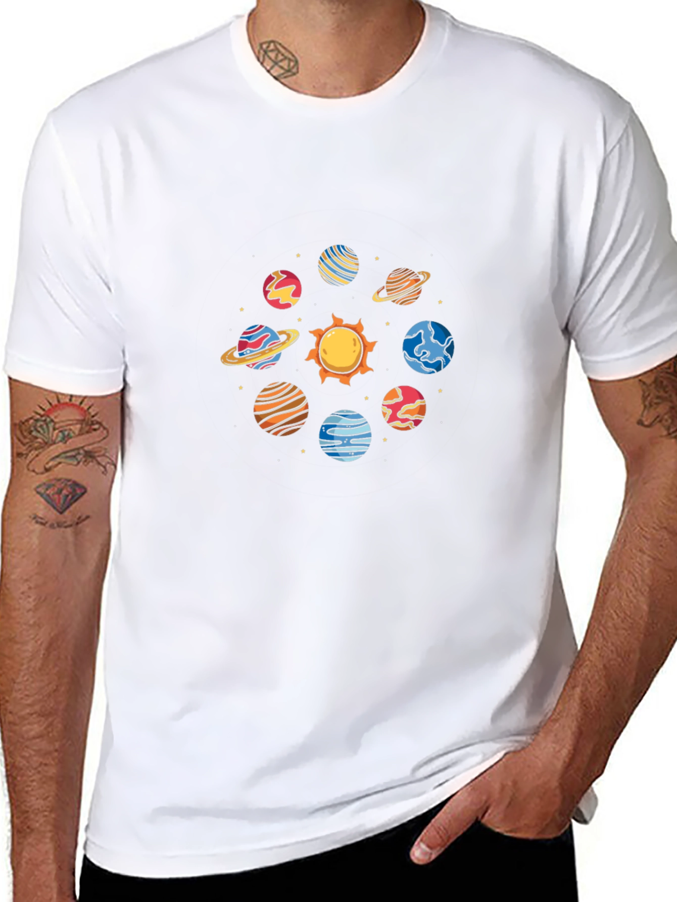 Solar System Planets Graphic T-Shirt