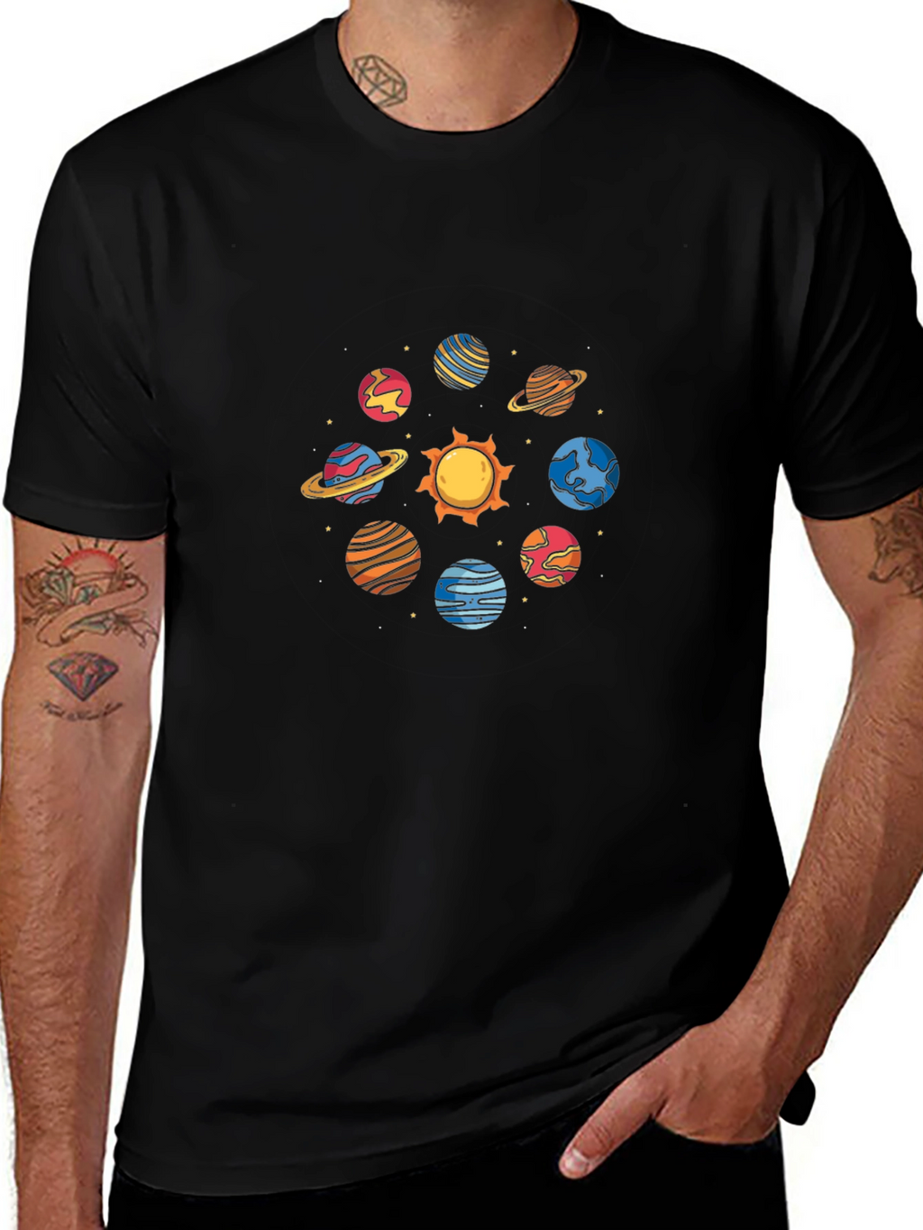 Solar System Planets Graphic T-Shirt