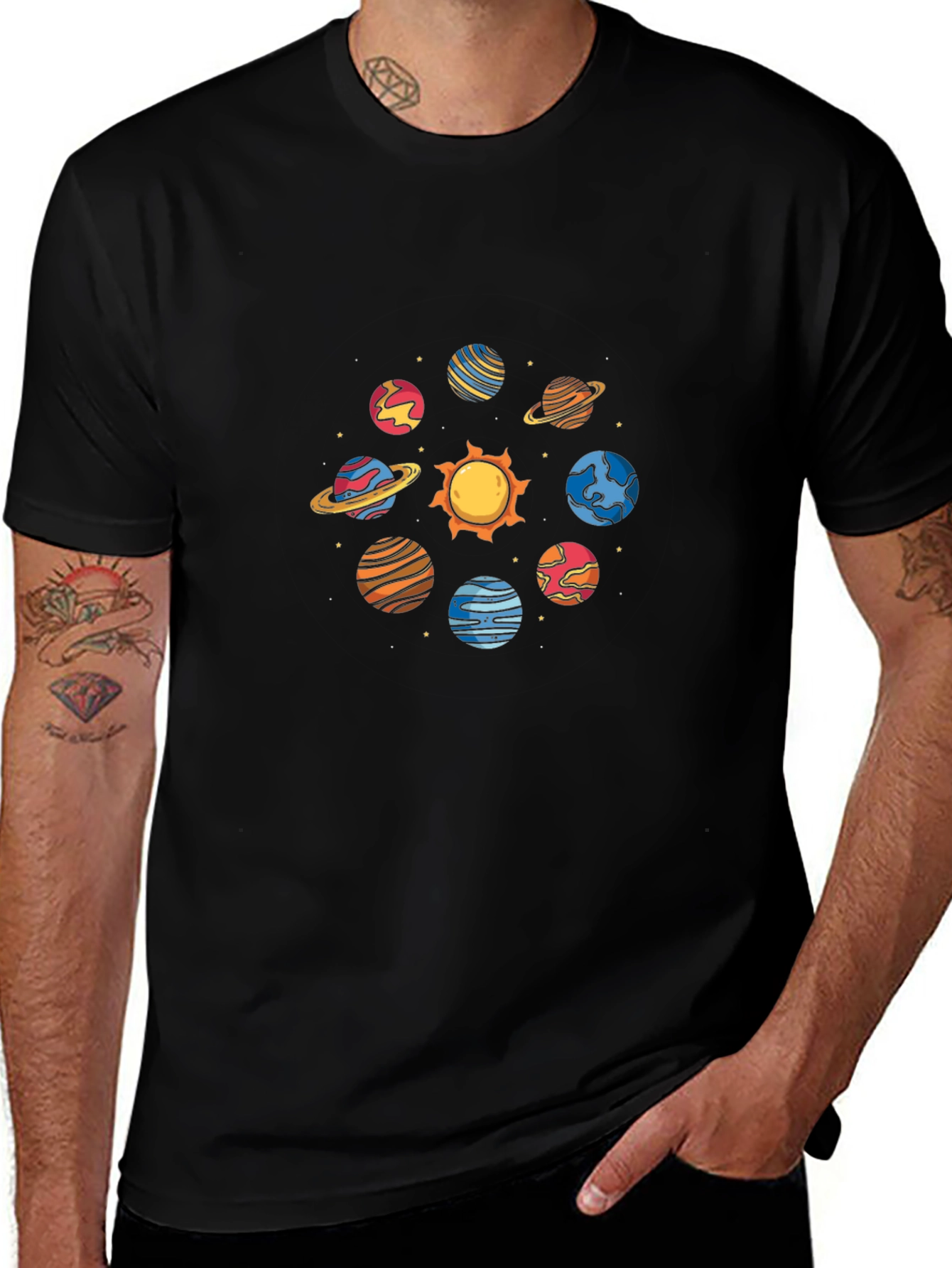 Solar System Planets Graphic T-Shirt