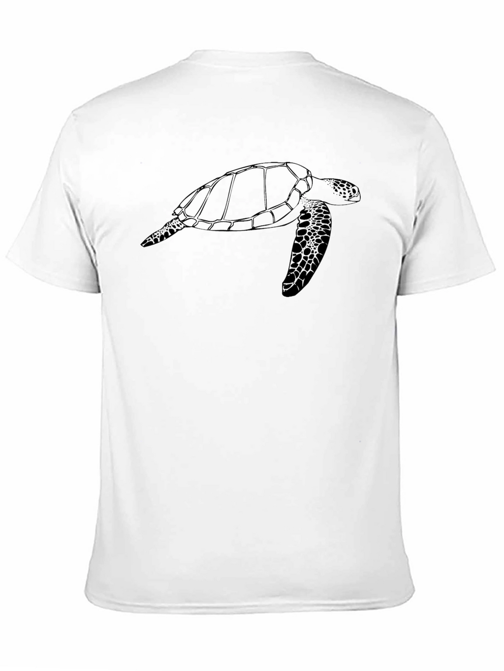 Black Turtle Outline Graphic T-Shirt