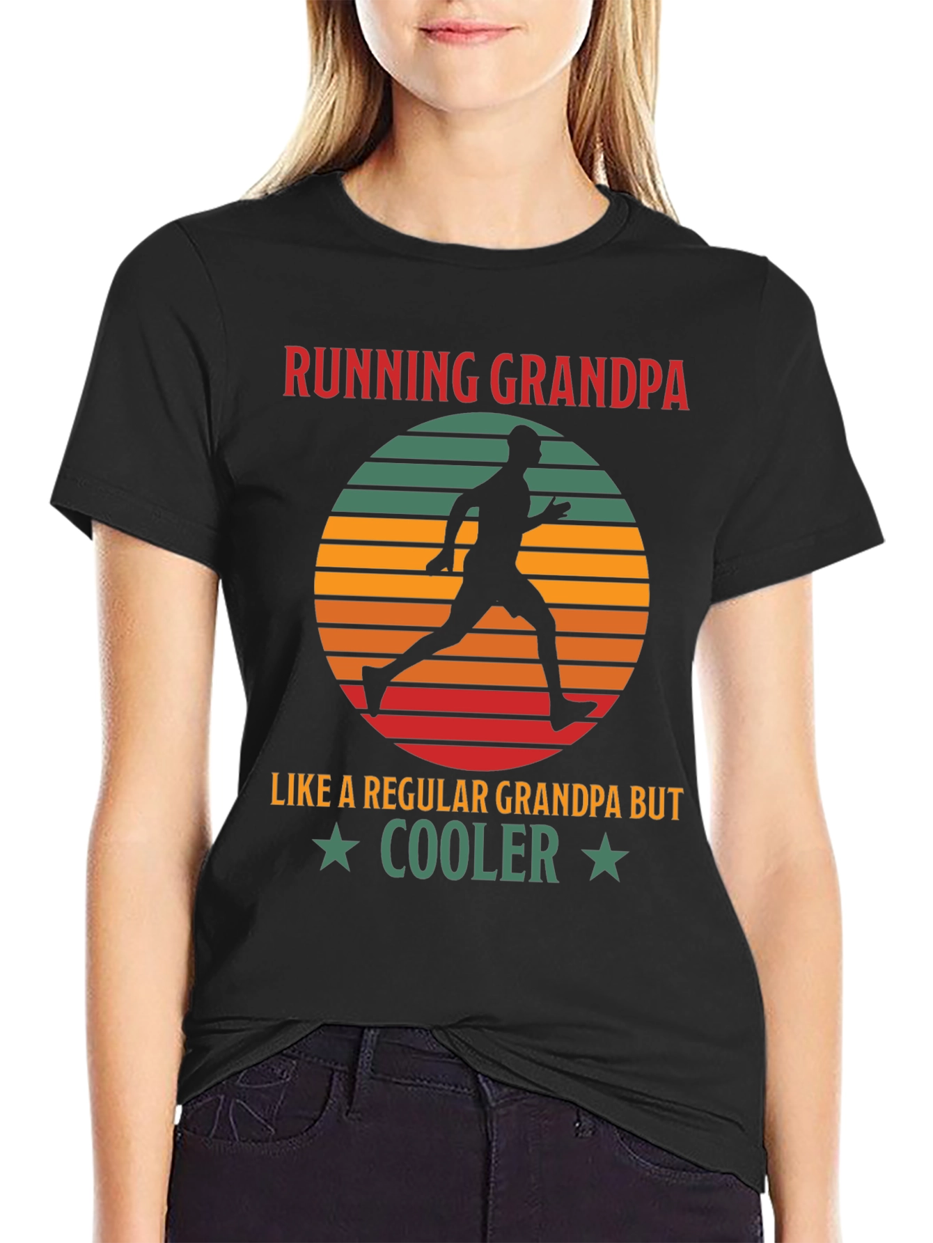 Running Grandpa T-Shirt - Cool Grandpa Gift