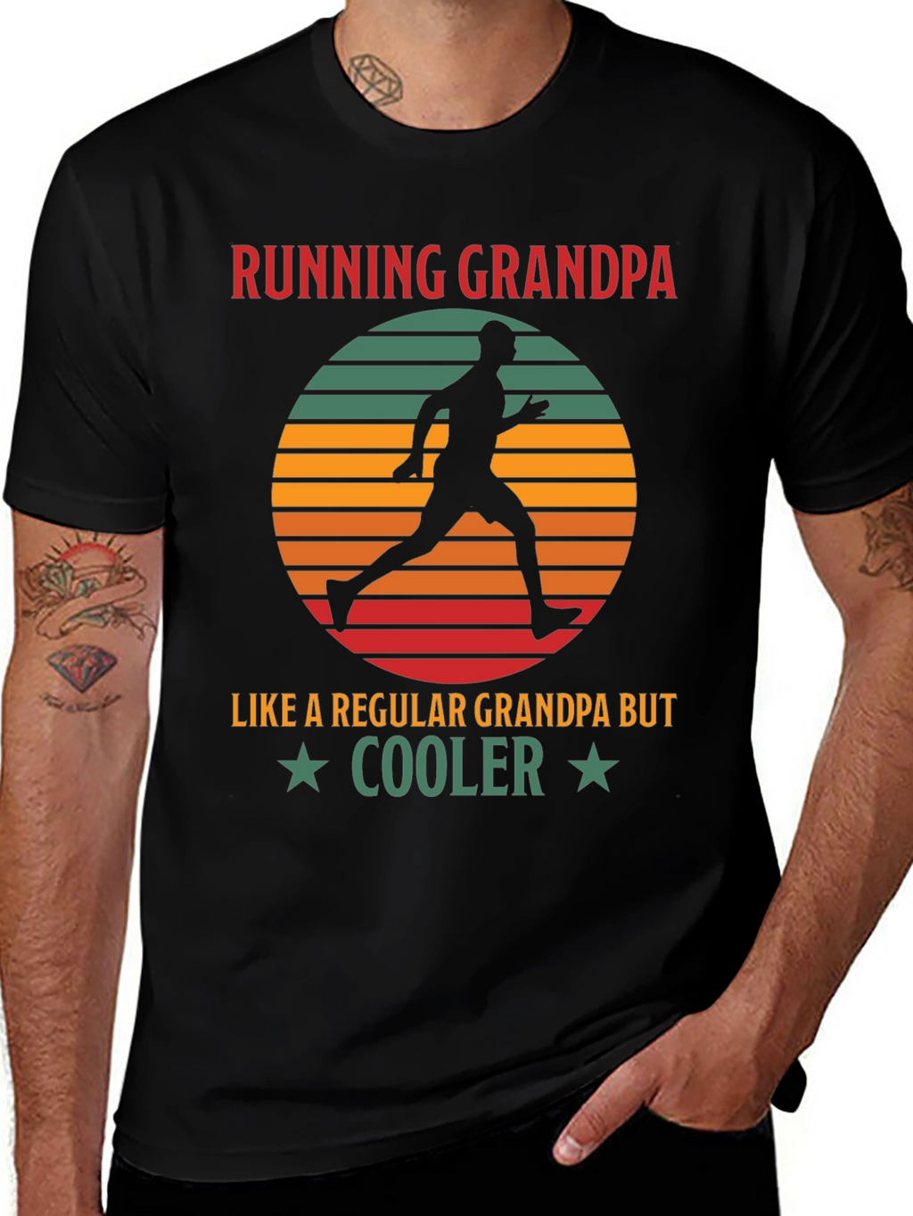 Running Grandpa T-Shirt - Cool Grandpa Gift