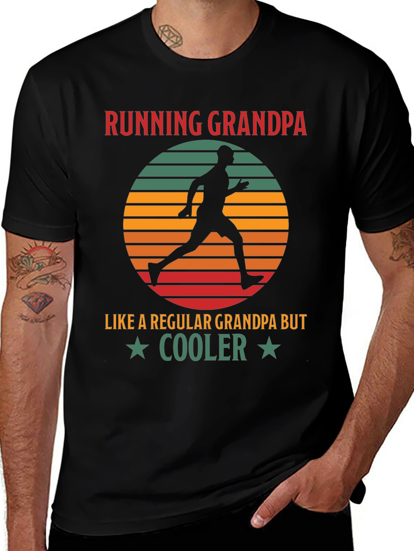 Running Grandpa T-Shirt - Cool Grandpa Gift