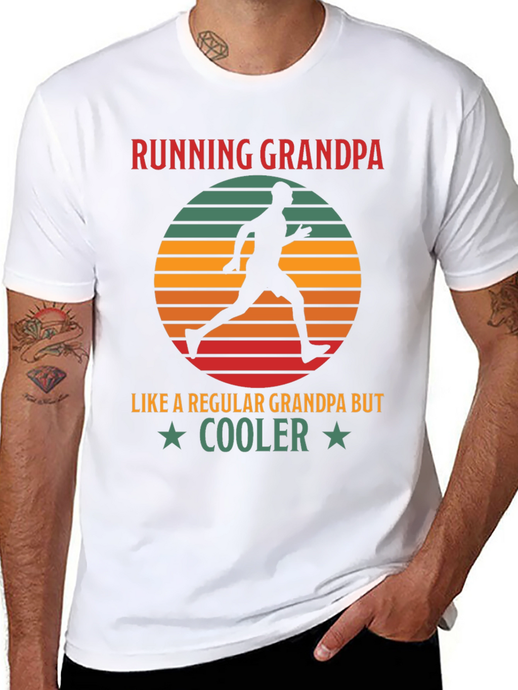 Running Grandpa T-Shirt - Cool Grandpa Gift