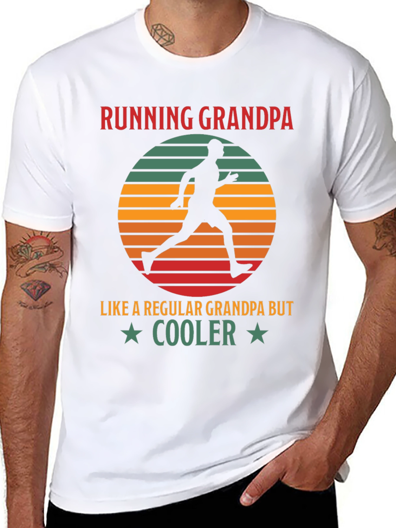 Running Grandpa T-Shirt - Cool Grandpa Gift