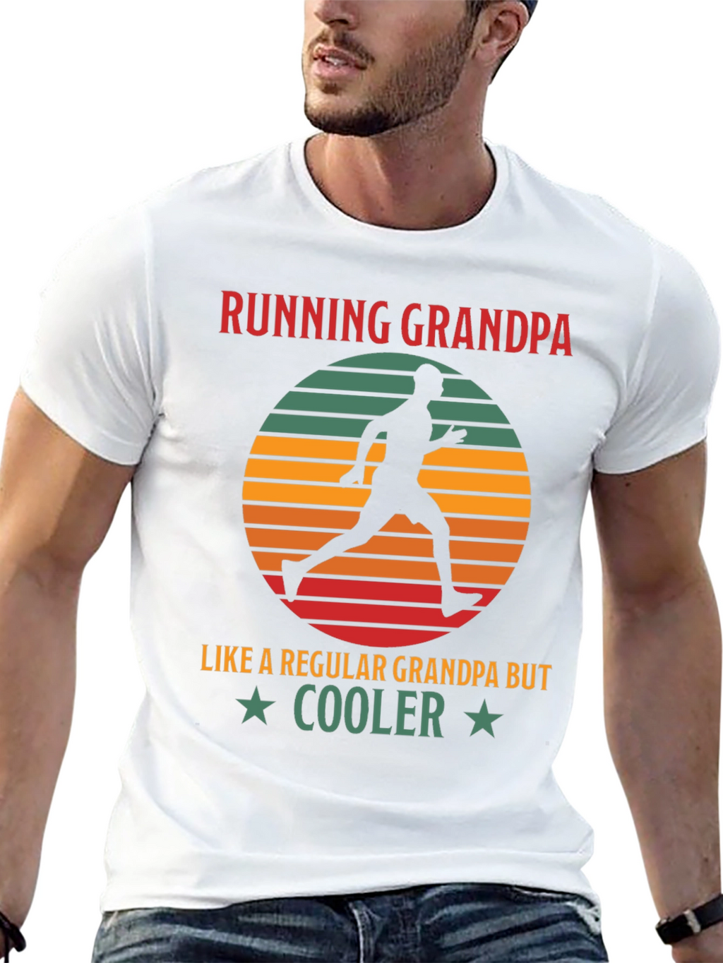 Running Grandpa T-Shirt - Cool Grandpa Gift