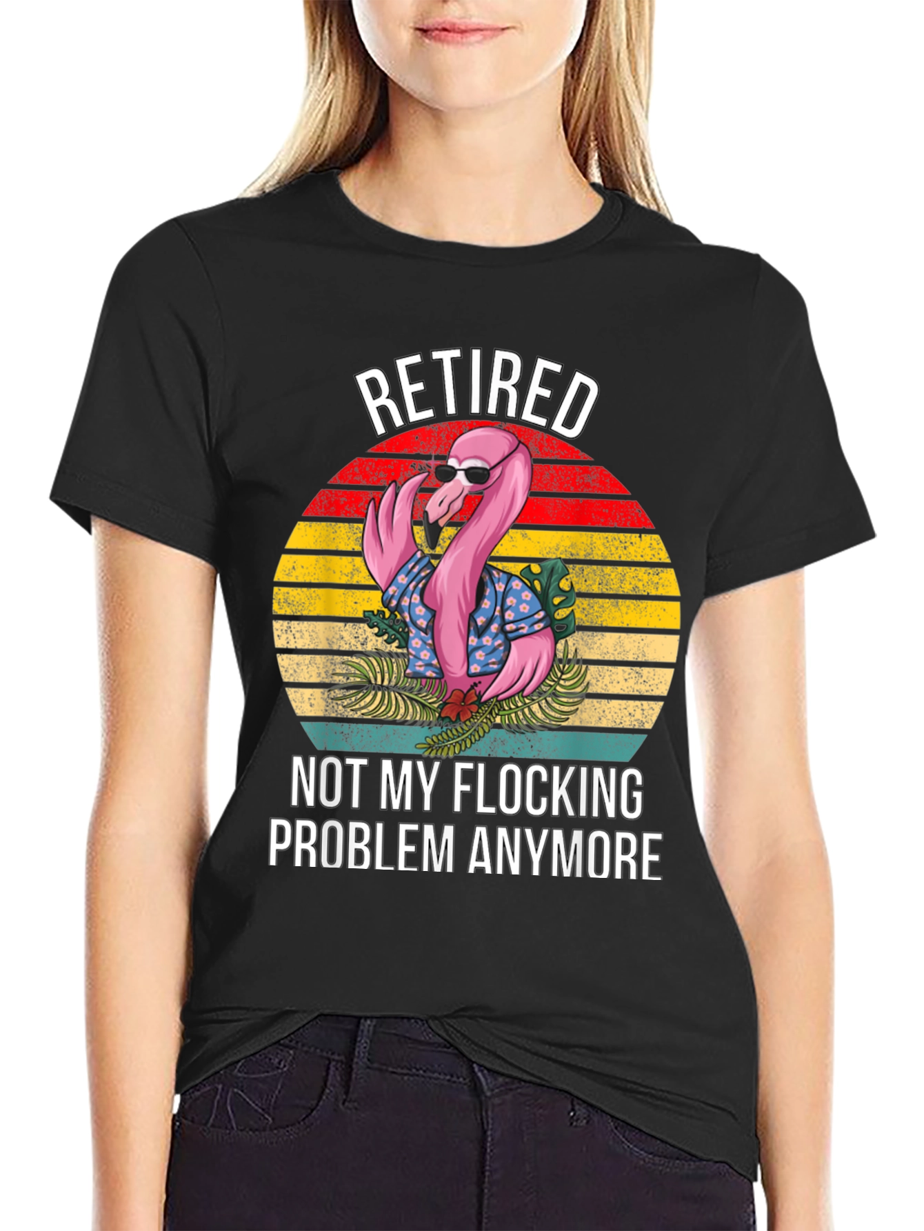 Retired Flamingo Graphic T-Shirt