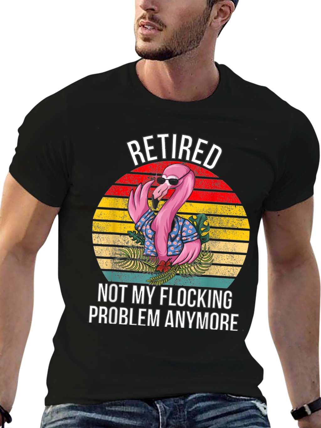Retired Flamingo Graphic T-Shirt