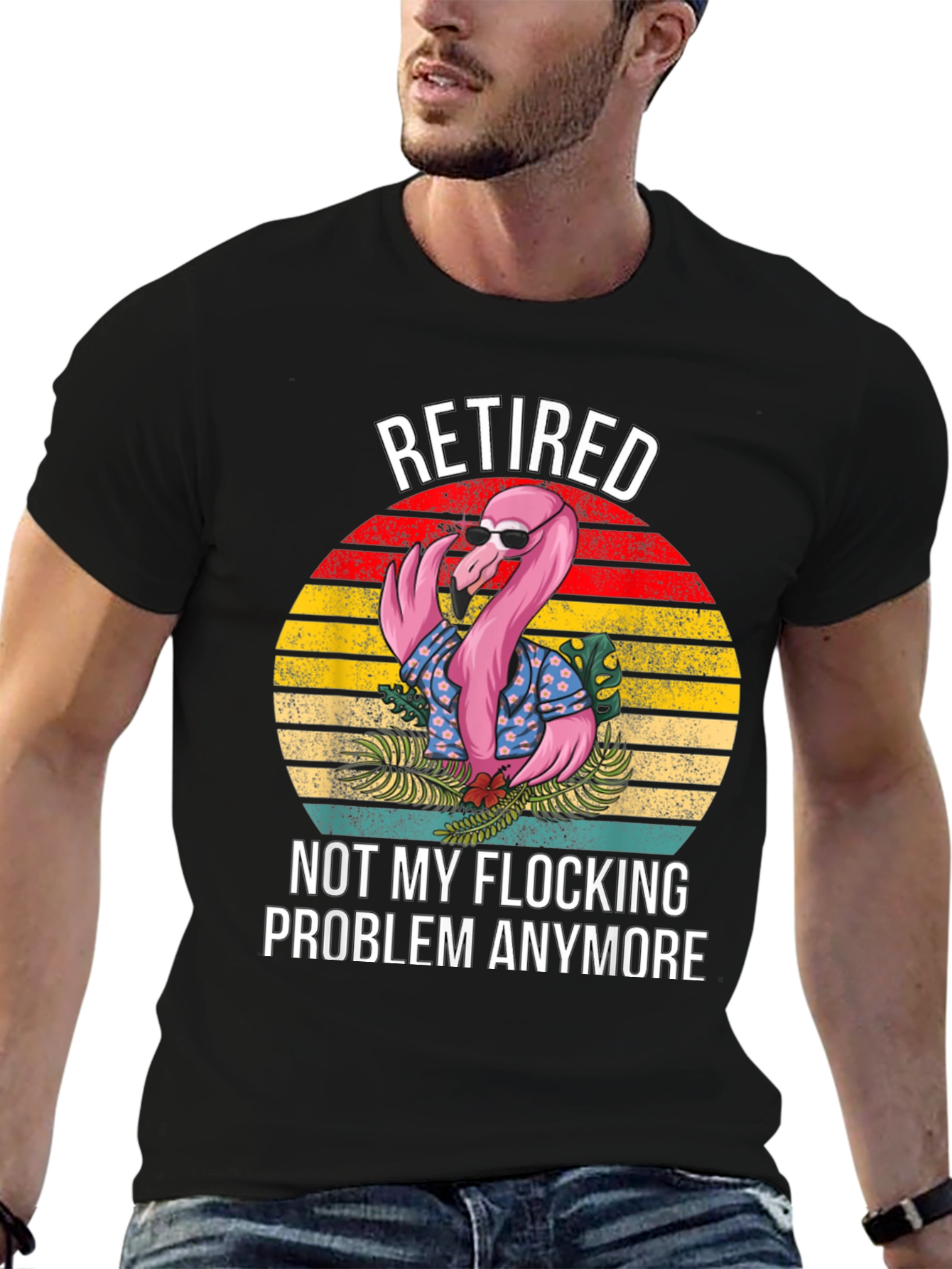 Retired Flamingo Graphic T-Shirt