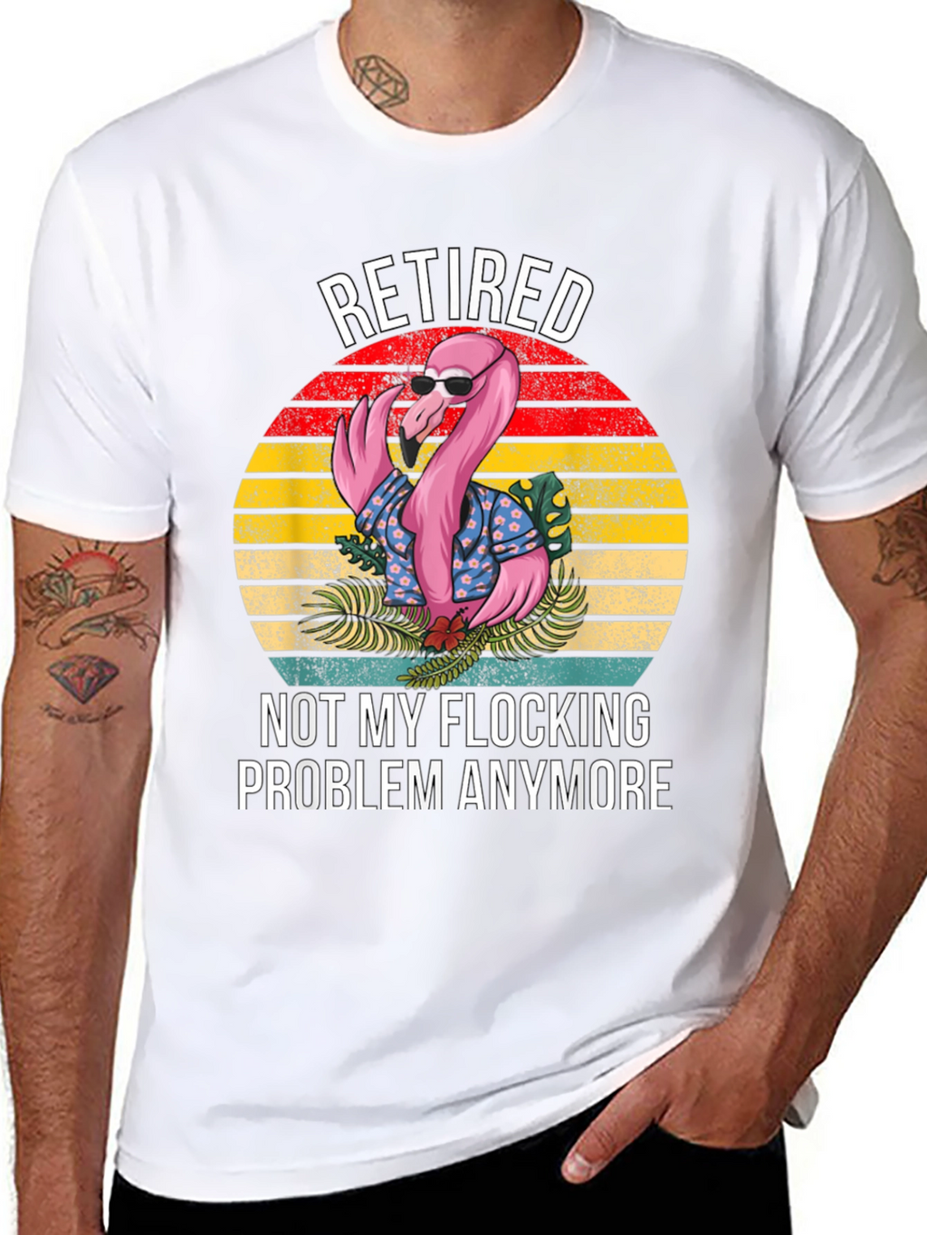 Retired Flamingo Graphic T-Shirt