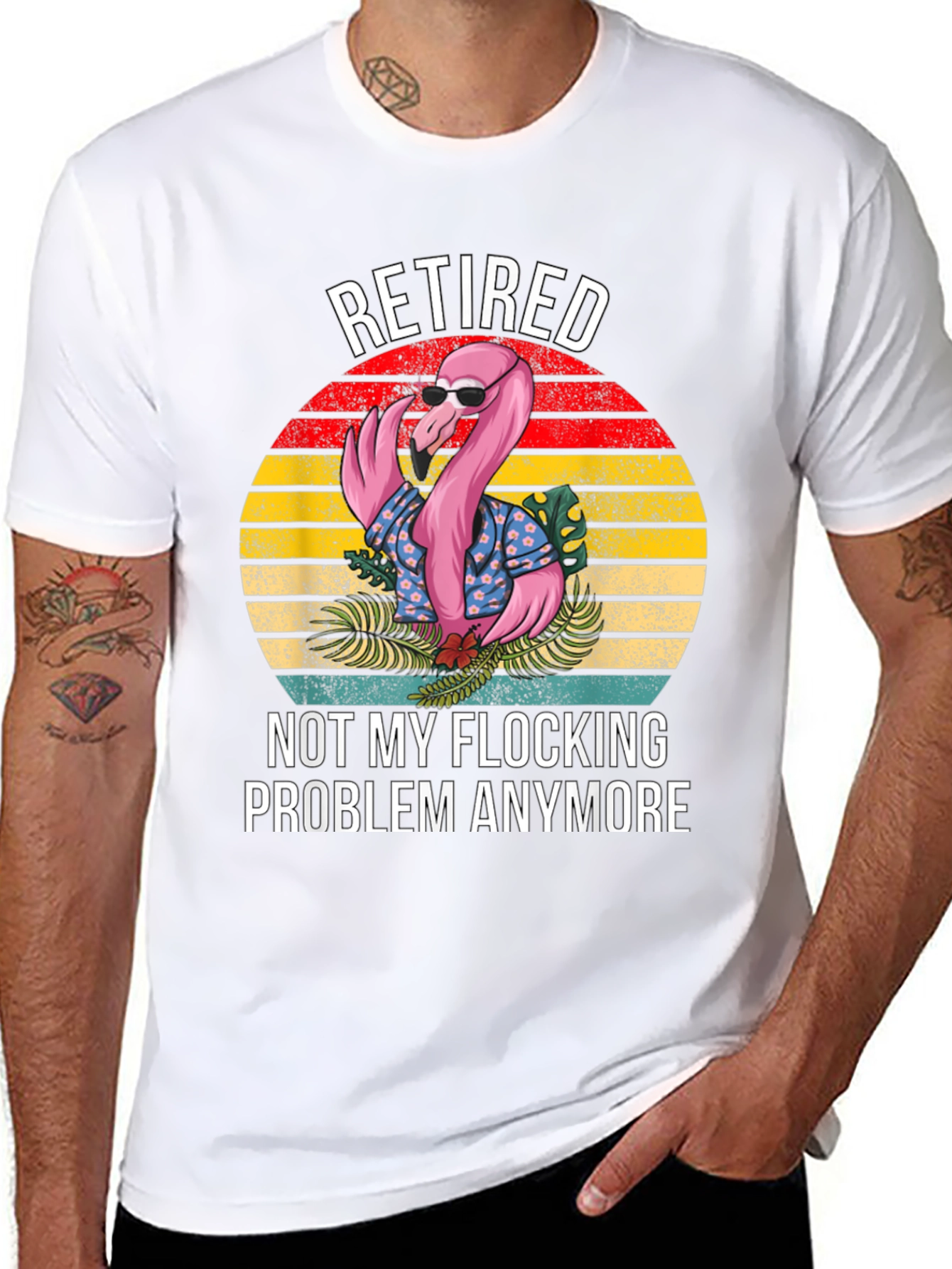 Retired Flamingo Graphic T-Shirt