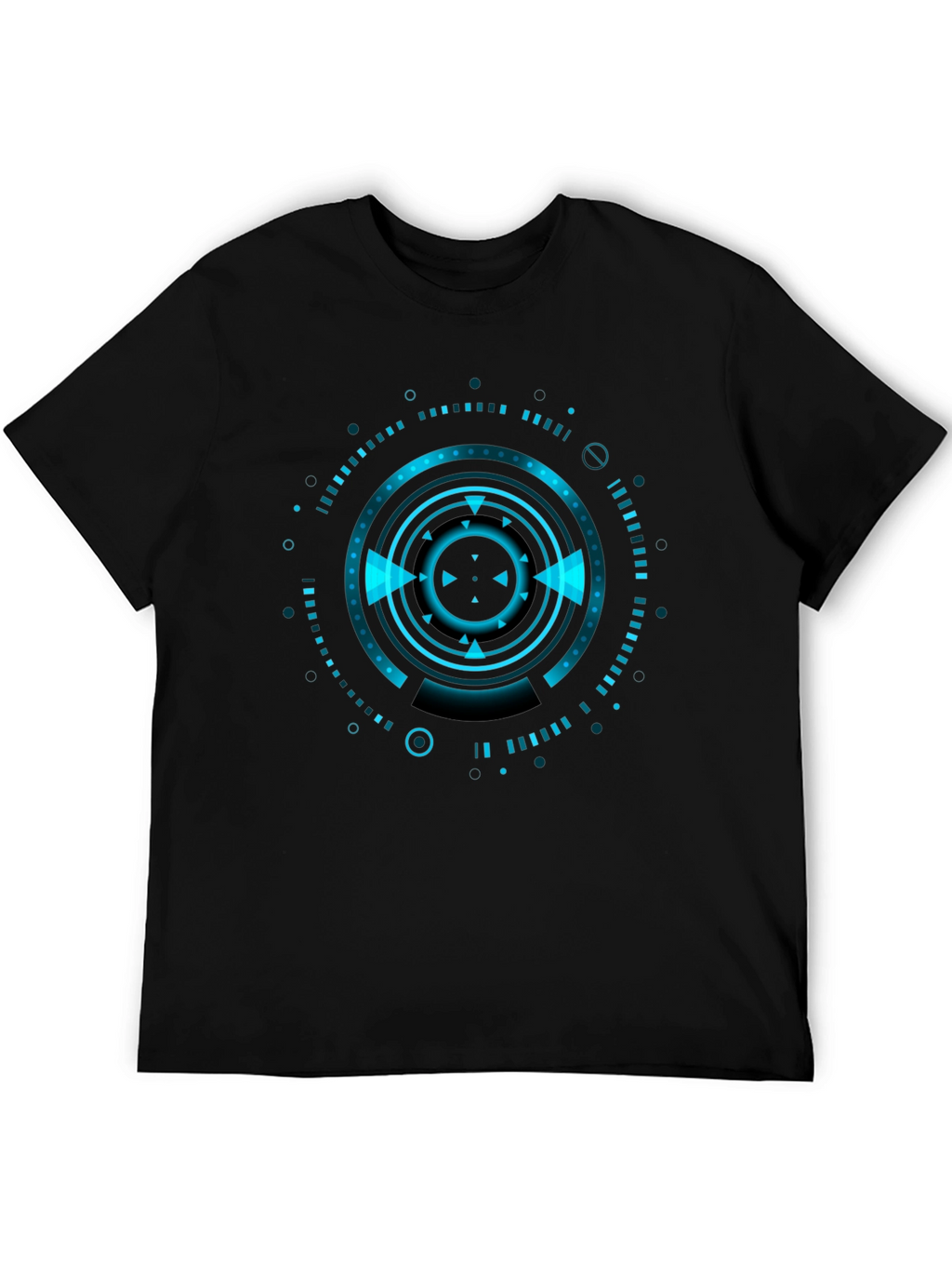 Cyberpunk Tech Graphic Black T-Shirt