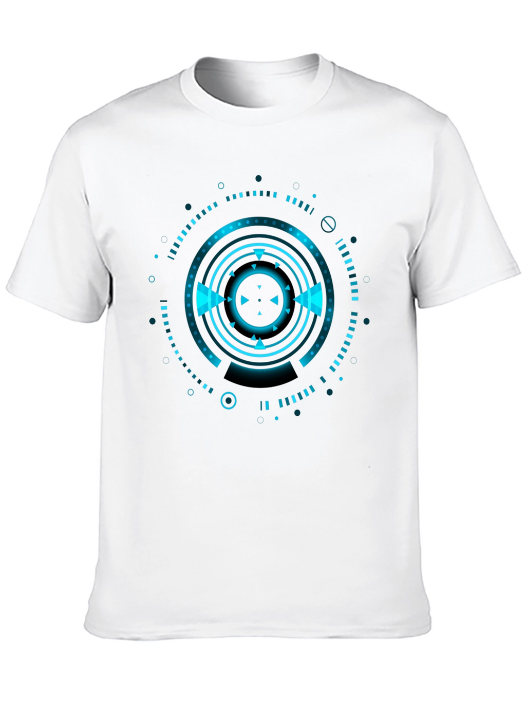 Cyberpunk Tech Graphic Black T-Shirt