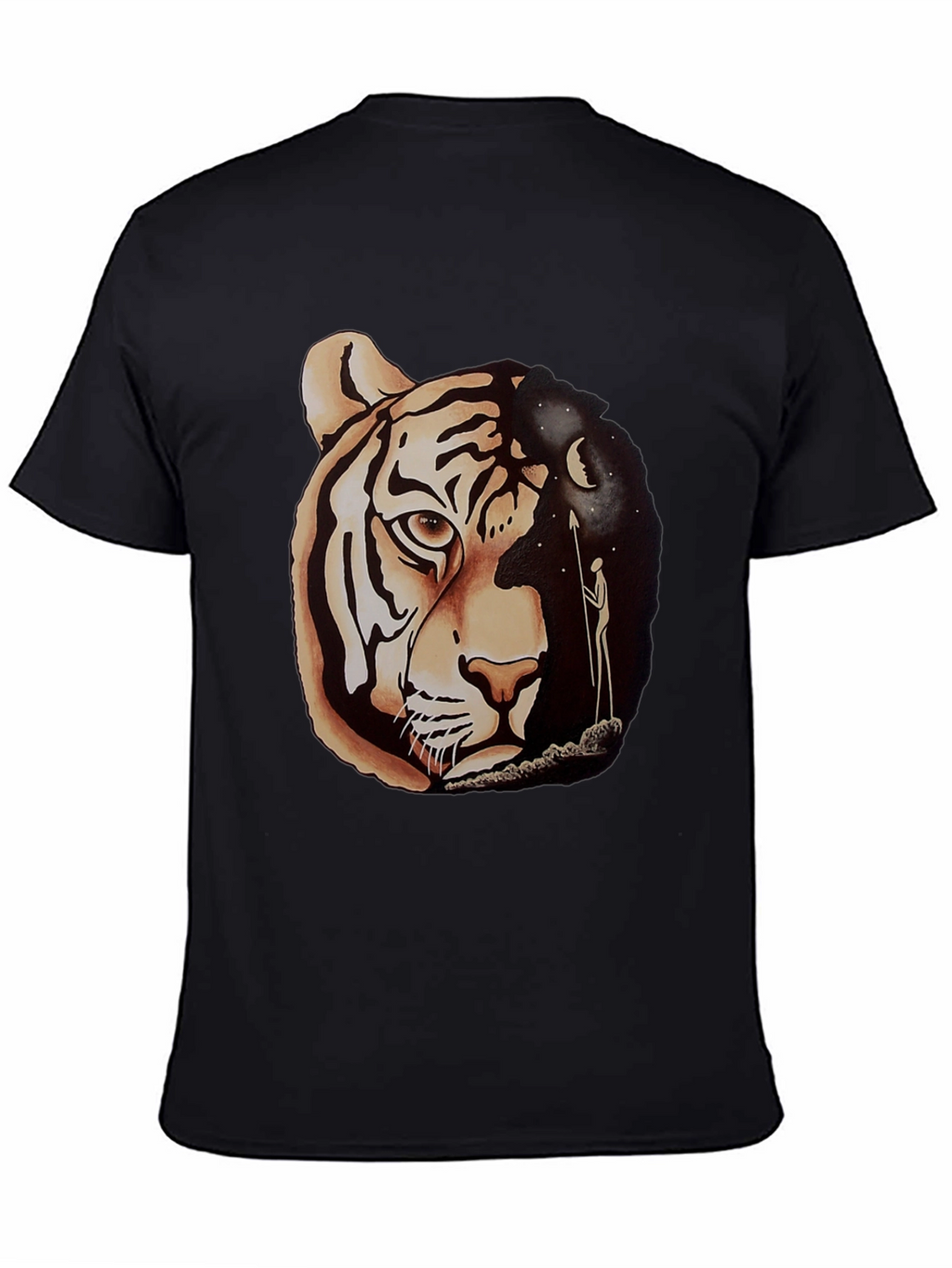 Tiger & Night Sky Graphic Tee - Unique Design