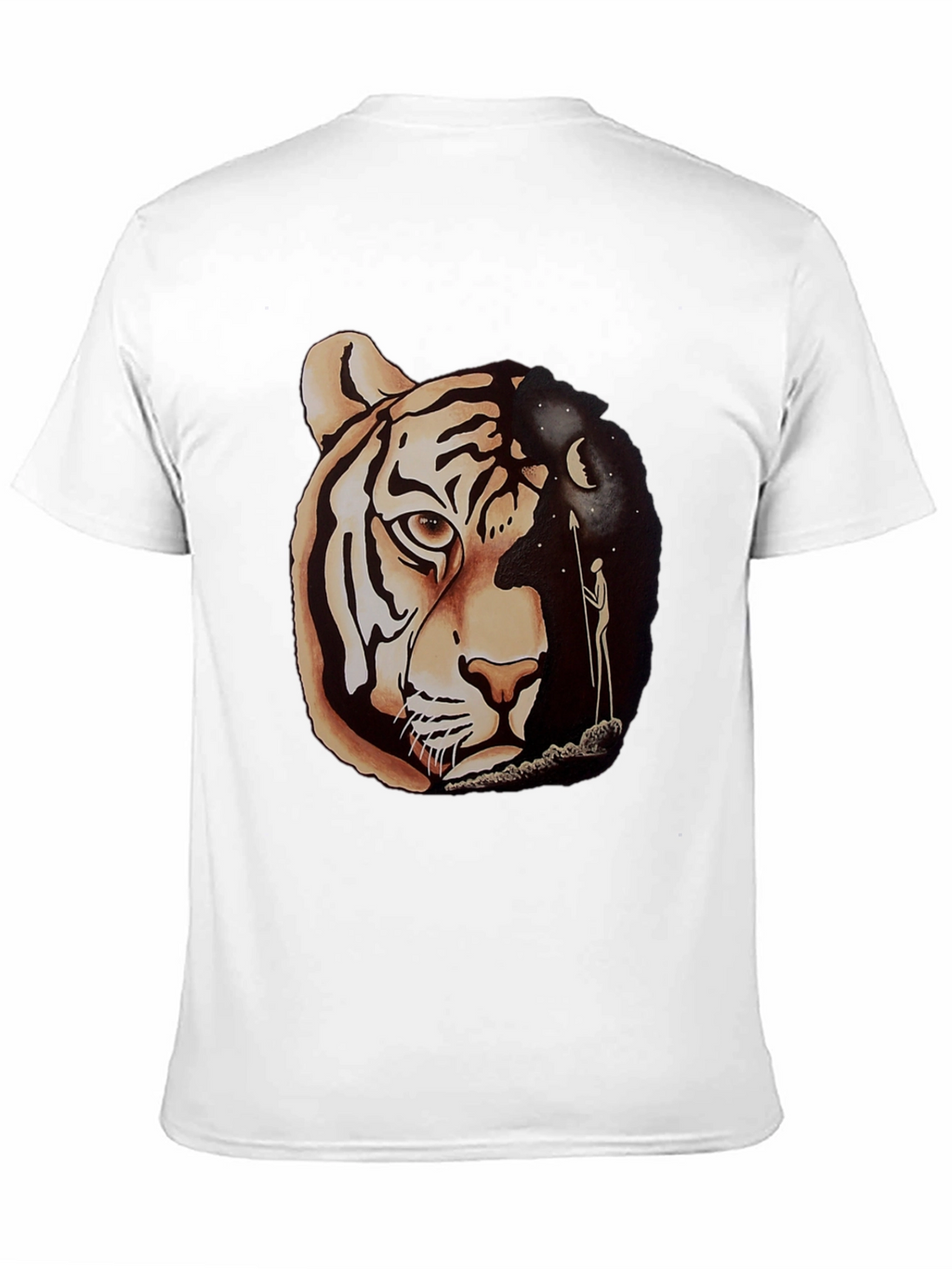 Tiger & Night Sky Graphic Tee - Unique Design