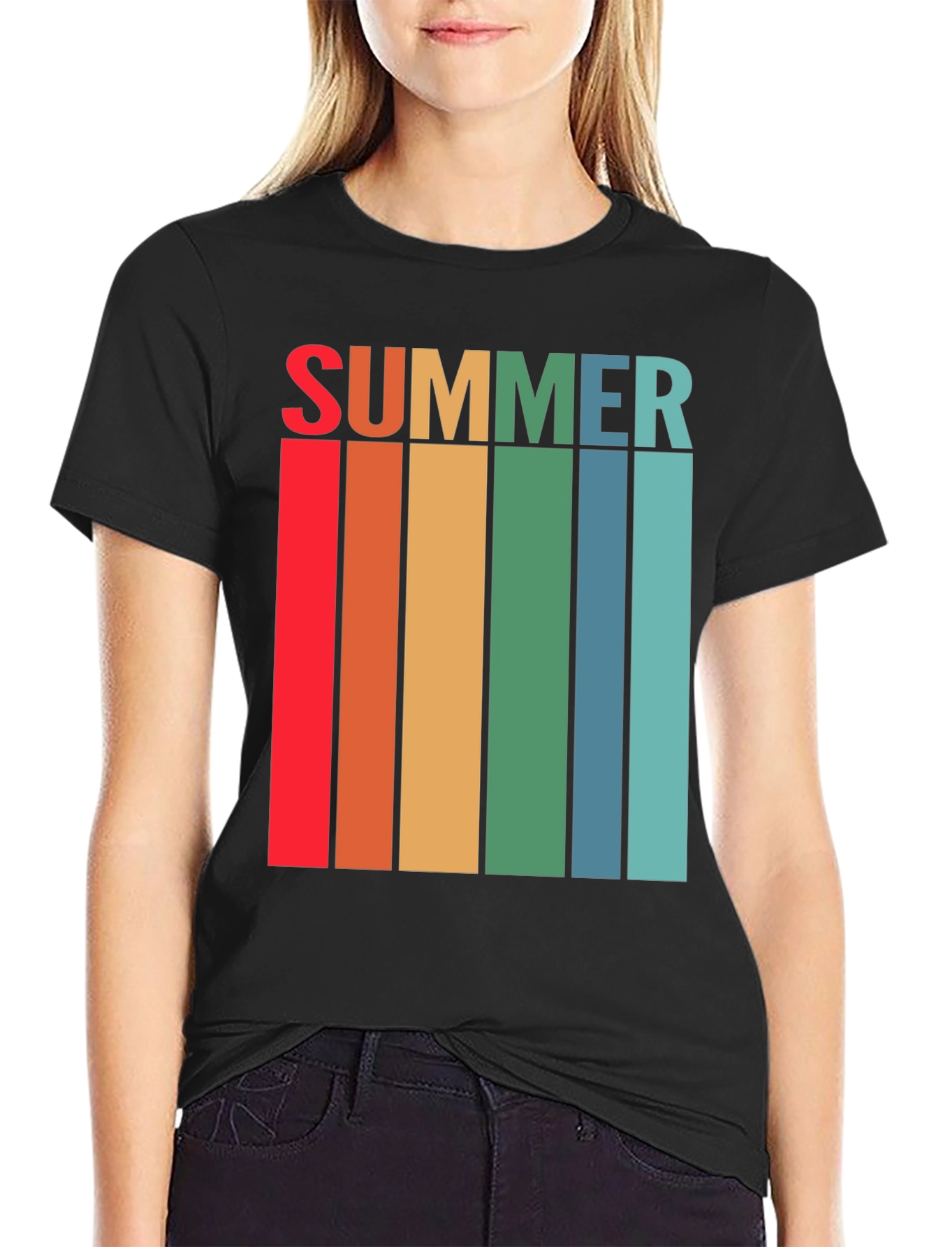 Retro Summer Striped T-Shirt - Vintage Style
