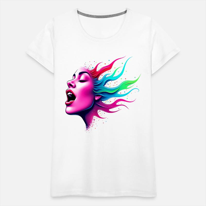 Neon Soundwave Face - Music Lovers T-shirt