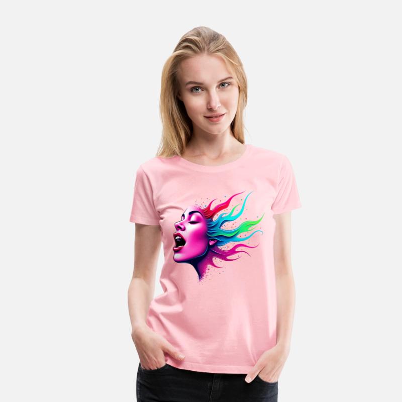 Neon Soundwave Face - Music Lovers T-shirt
