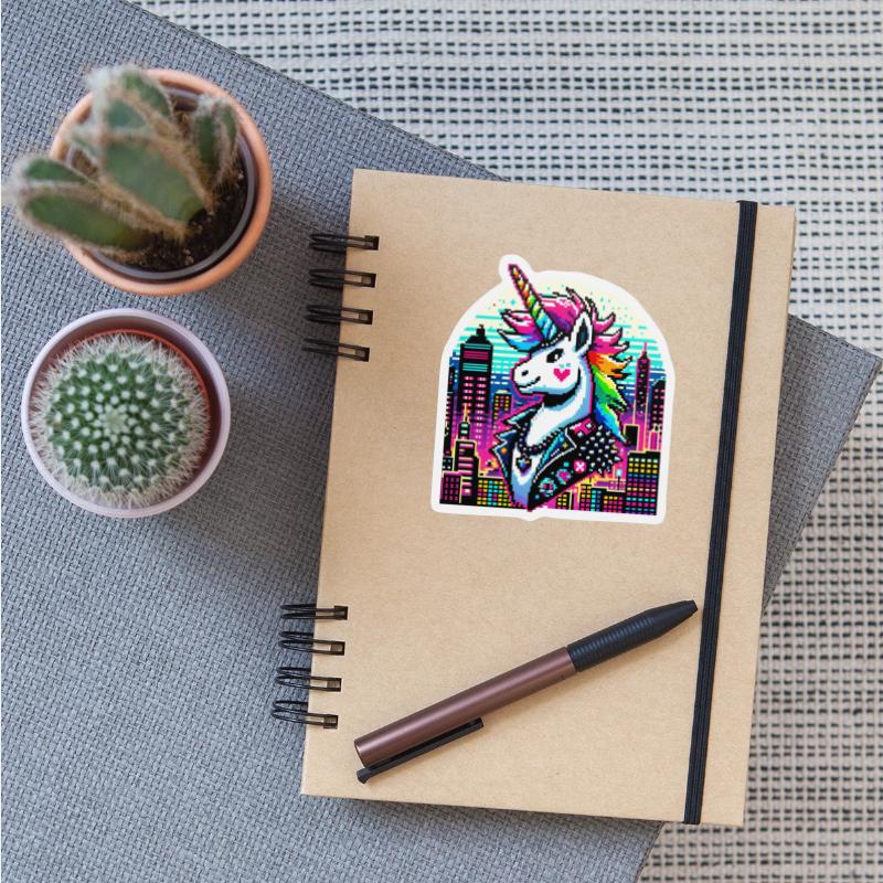 Neon Urban Unicorn: Pixel Art Chic