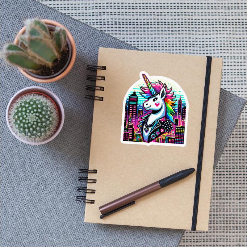 Neon Urban Unicorn: Pixel Art Chic