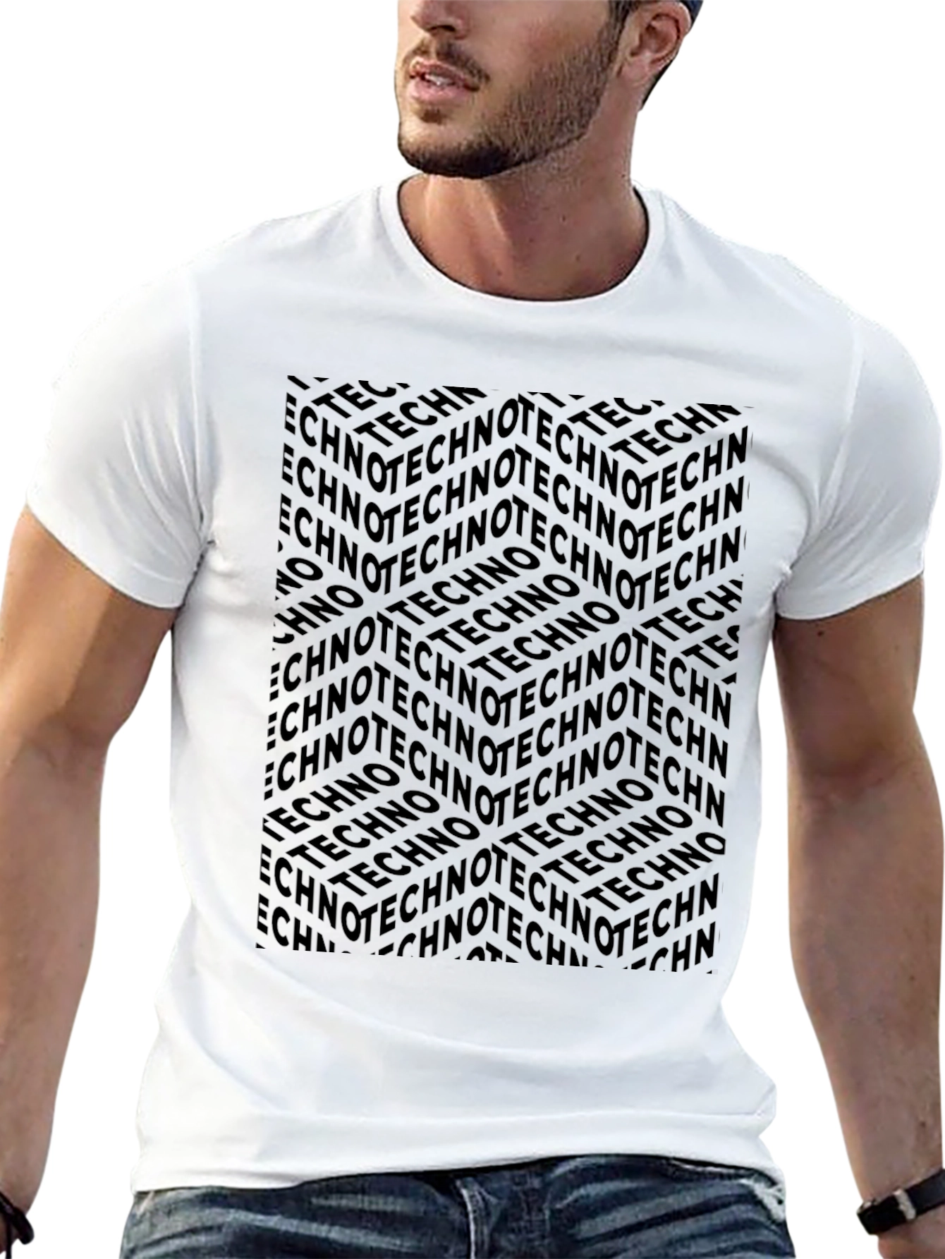 Techno Print T-Shirt - Bold & Unique Design