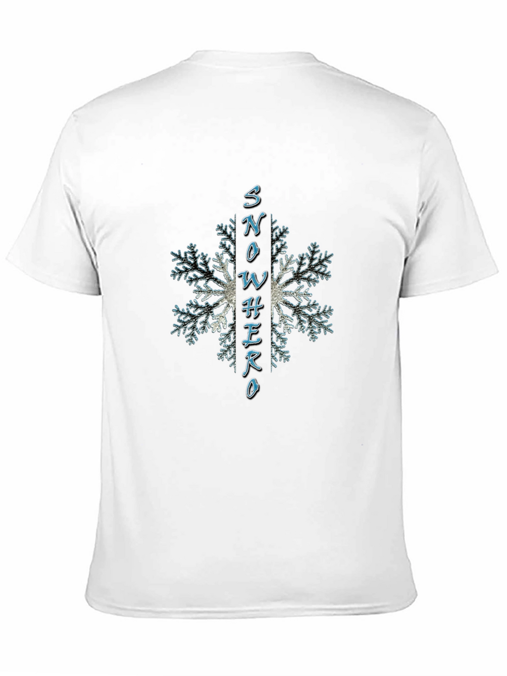 Snow Hero Graphic T-Shirt - Winter Snowflake Design