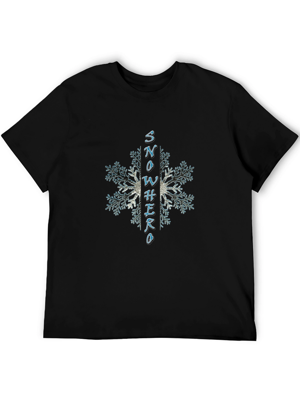 Snow Hero Graphic T-Shirt - Winter Snowflake Design