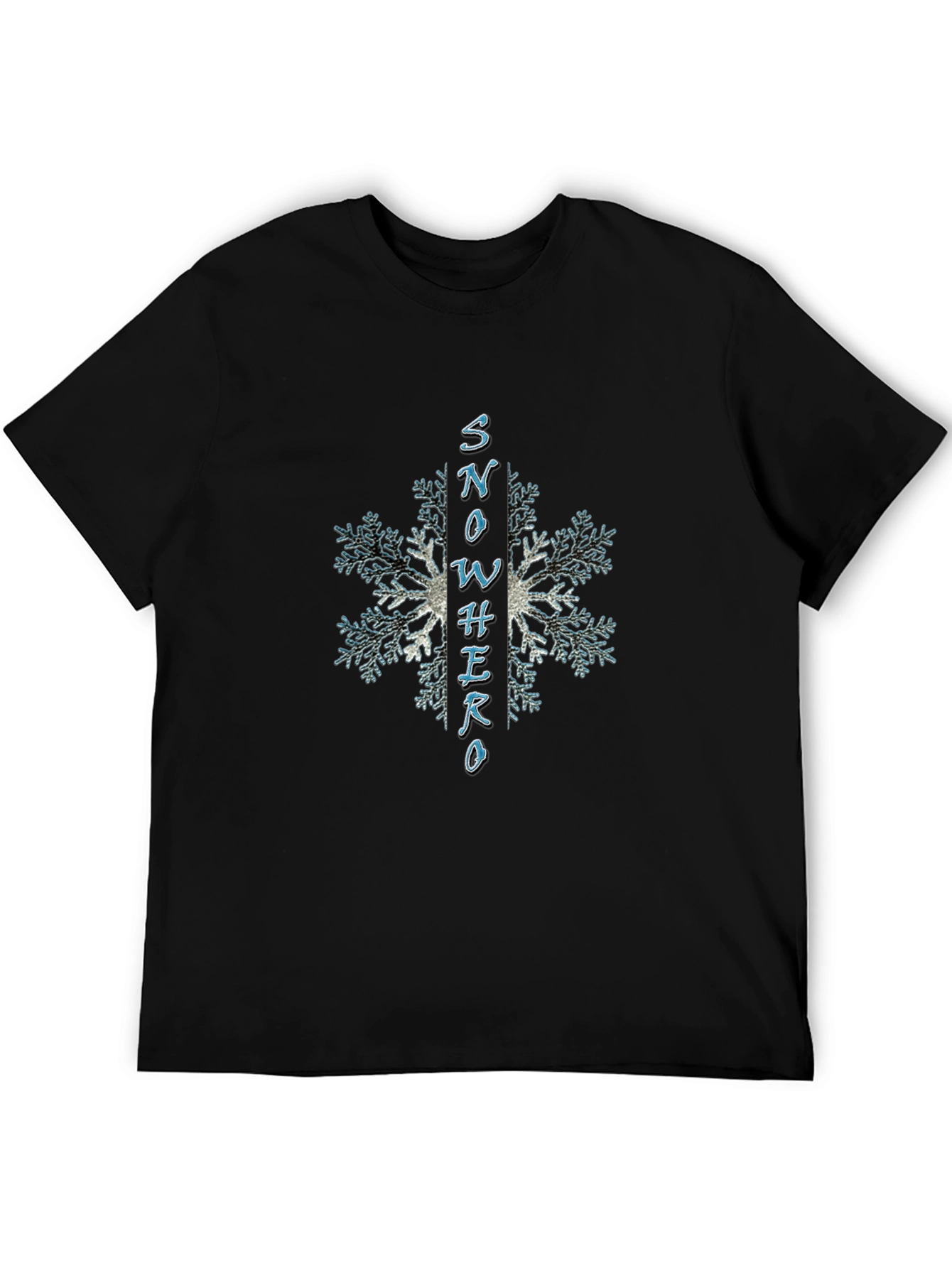 Snow Hero Graphic T-Shirt - Winter Snowflake Design
