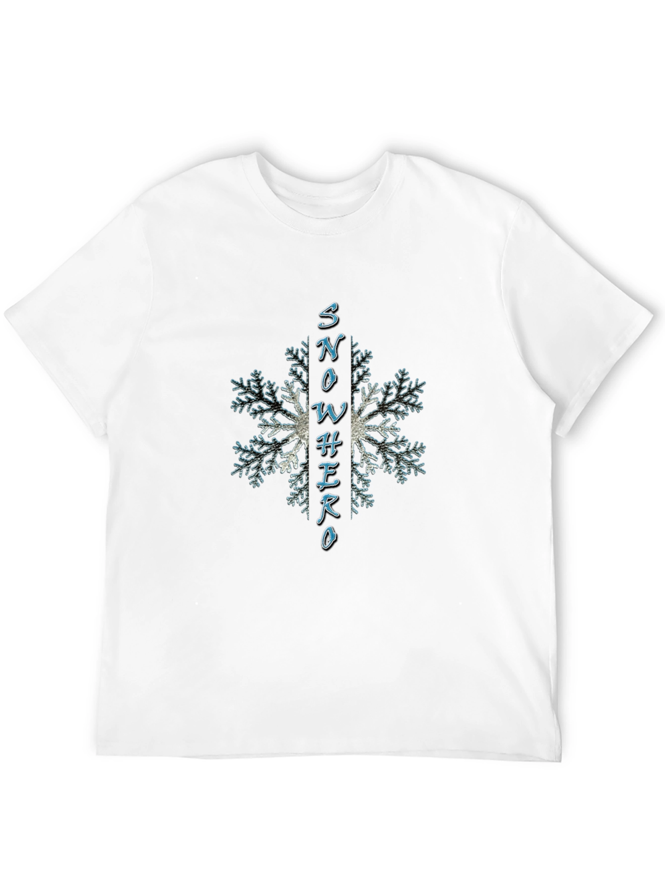 Snow Hero Graphic T-Shirt - Winter Snowflake Design