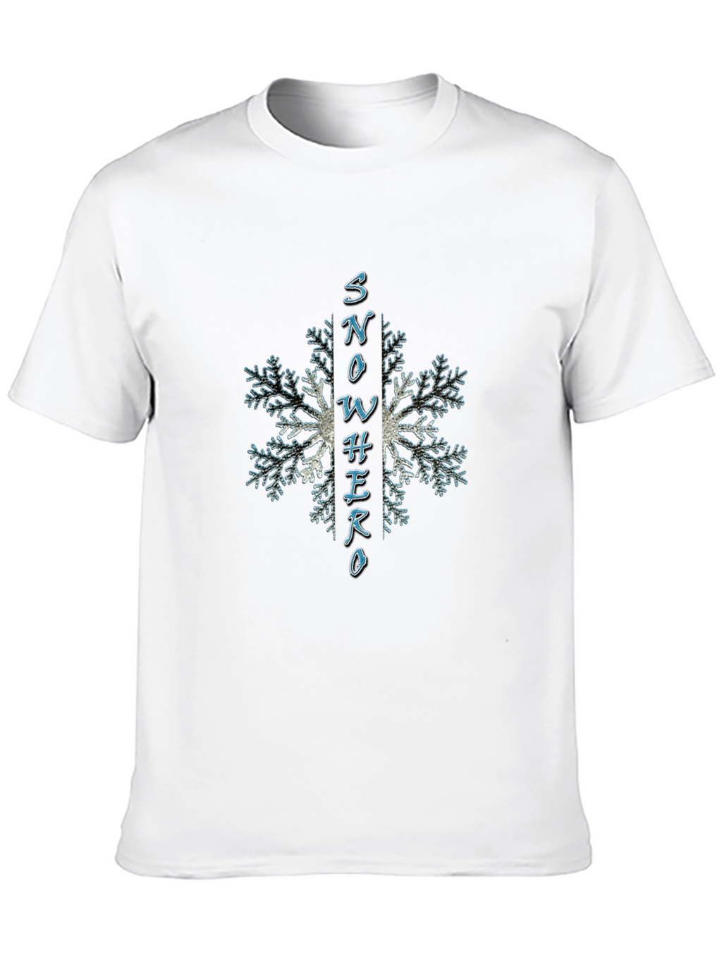 Snow Hero Graphic T-Shirt - Winter Snowflake Design