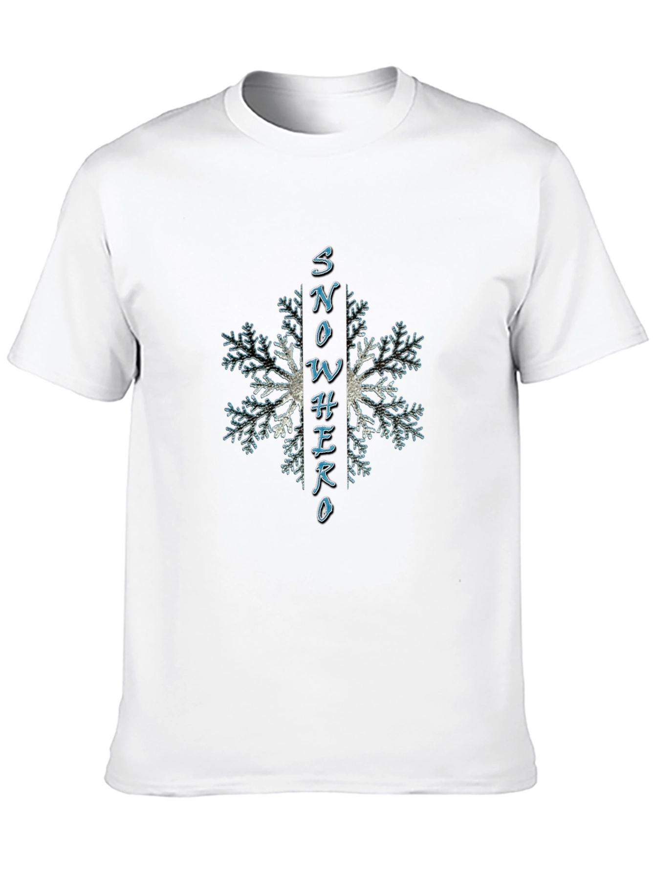 Snow Hero Graphic T-Shirt - Winter Snowflake Design