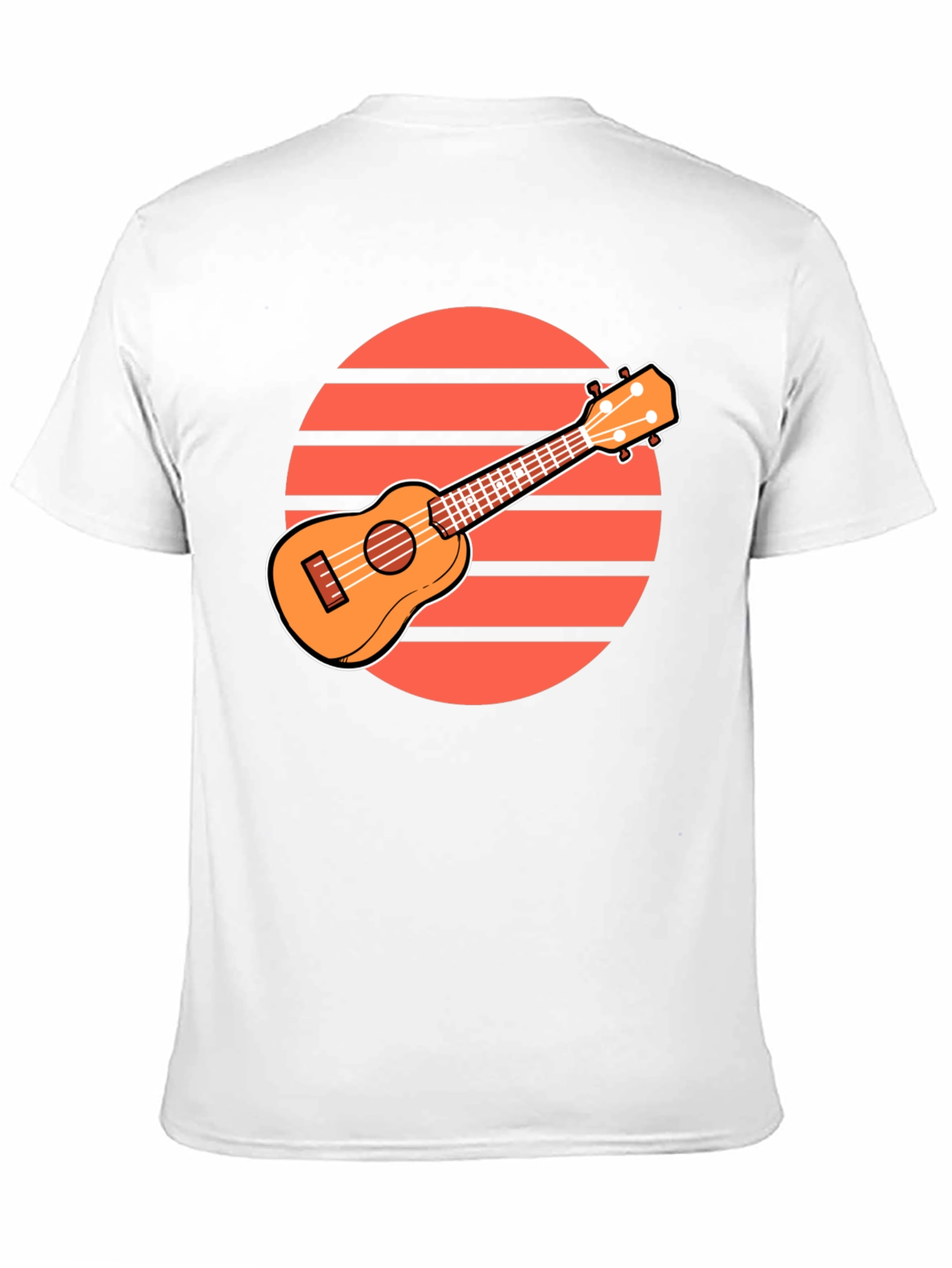 Ukulele Sunset Graphic Tee - Retro Style
