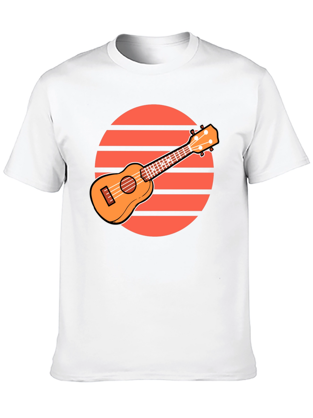 Ukulele Sunset Graphic Tee - Retro Style