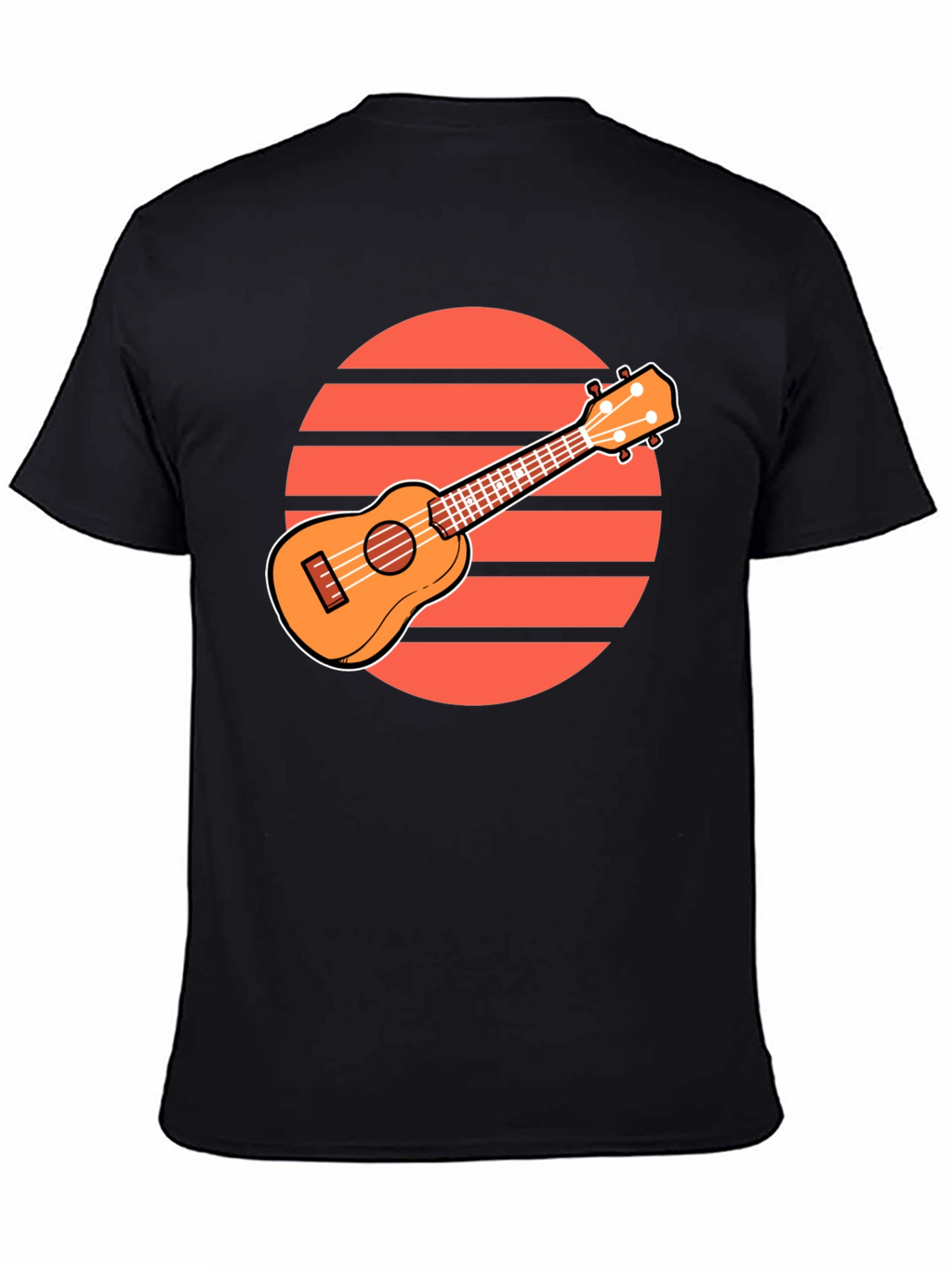 Ukulele Sunset Graphic Tee - Retro Style