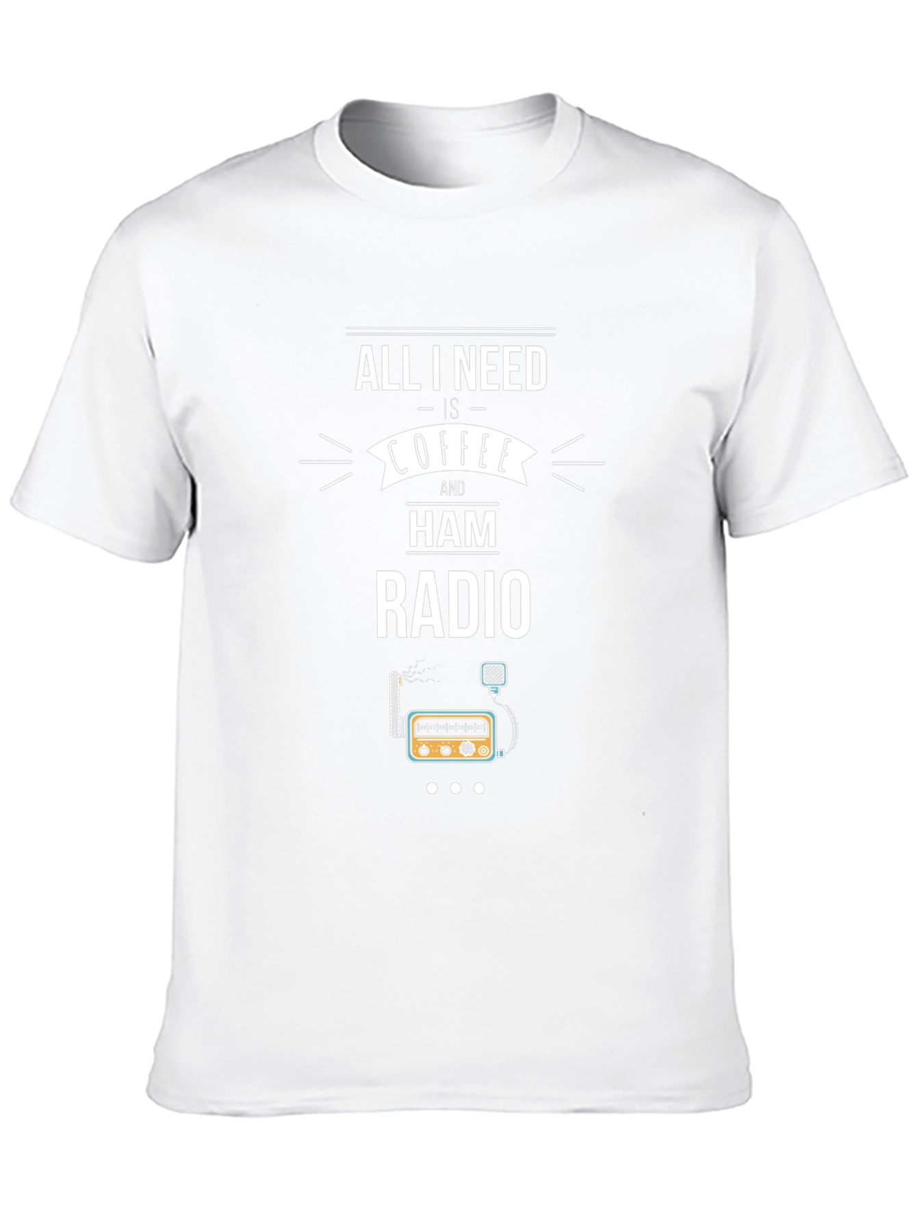 Coffee and Ham Radio Graphic T-Shirt