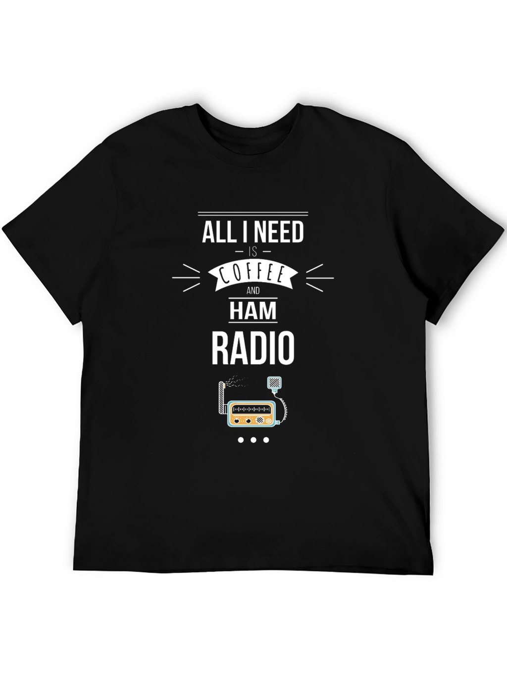 Coffee and Ham Radio Graphic T-Shirt