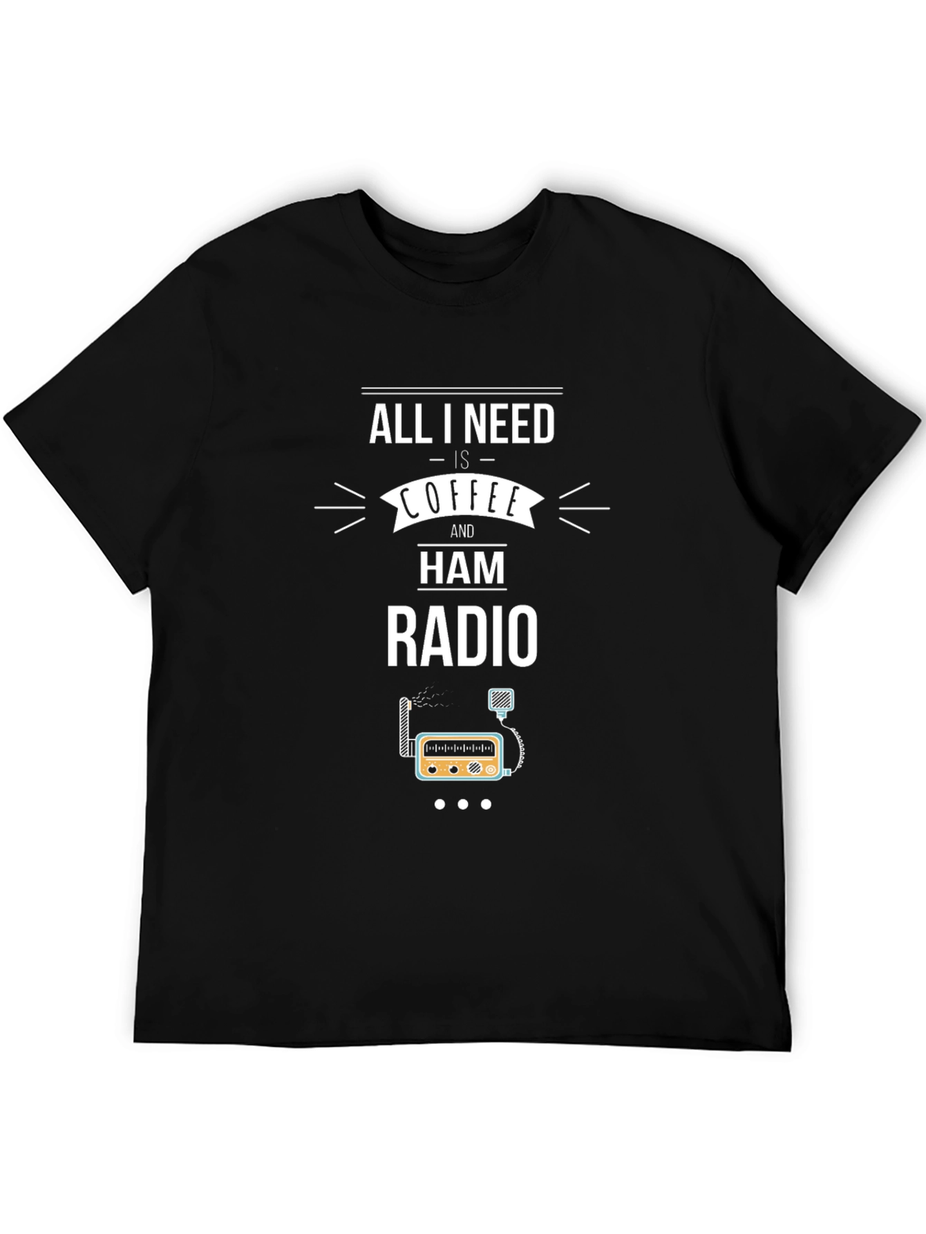 Coffee and Ham Radio Graphic T-Shirt
