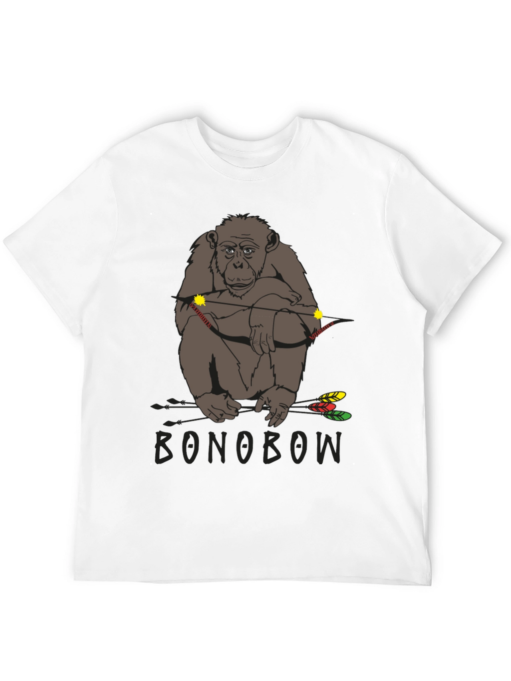 Bonobo Archer T-Shirt - Novelty Animal Tee