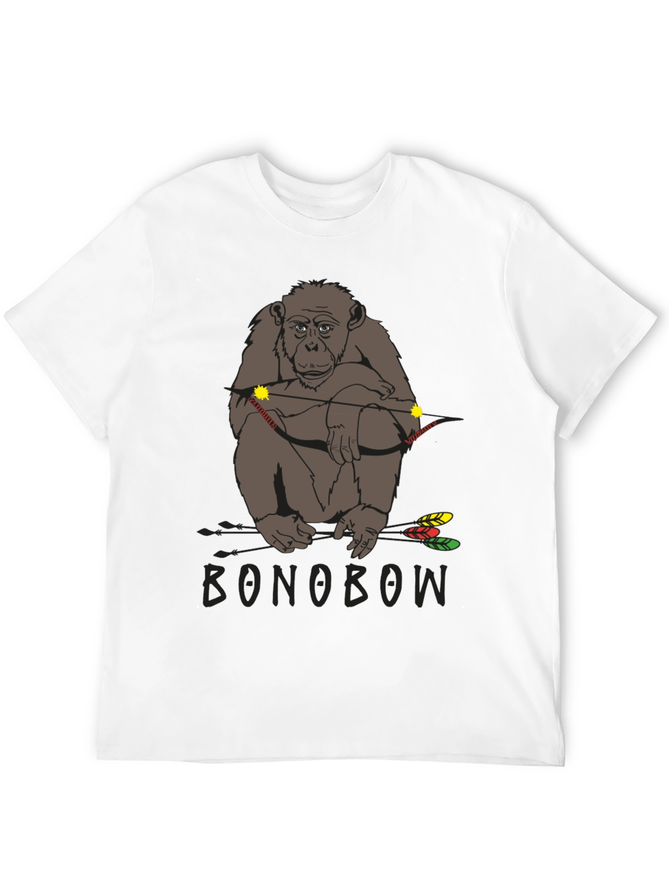 Bonobo Archer T-Shirt - Novelty Animal Tee
