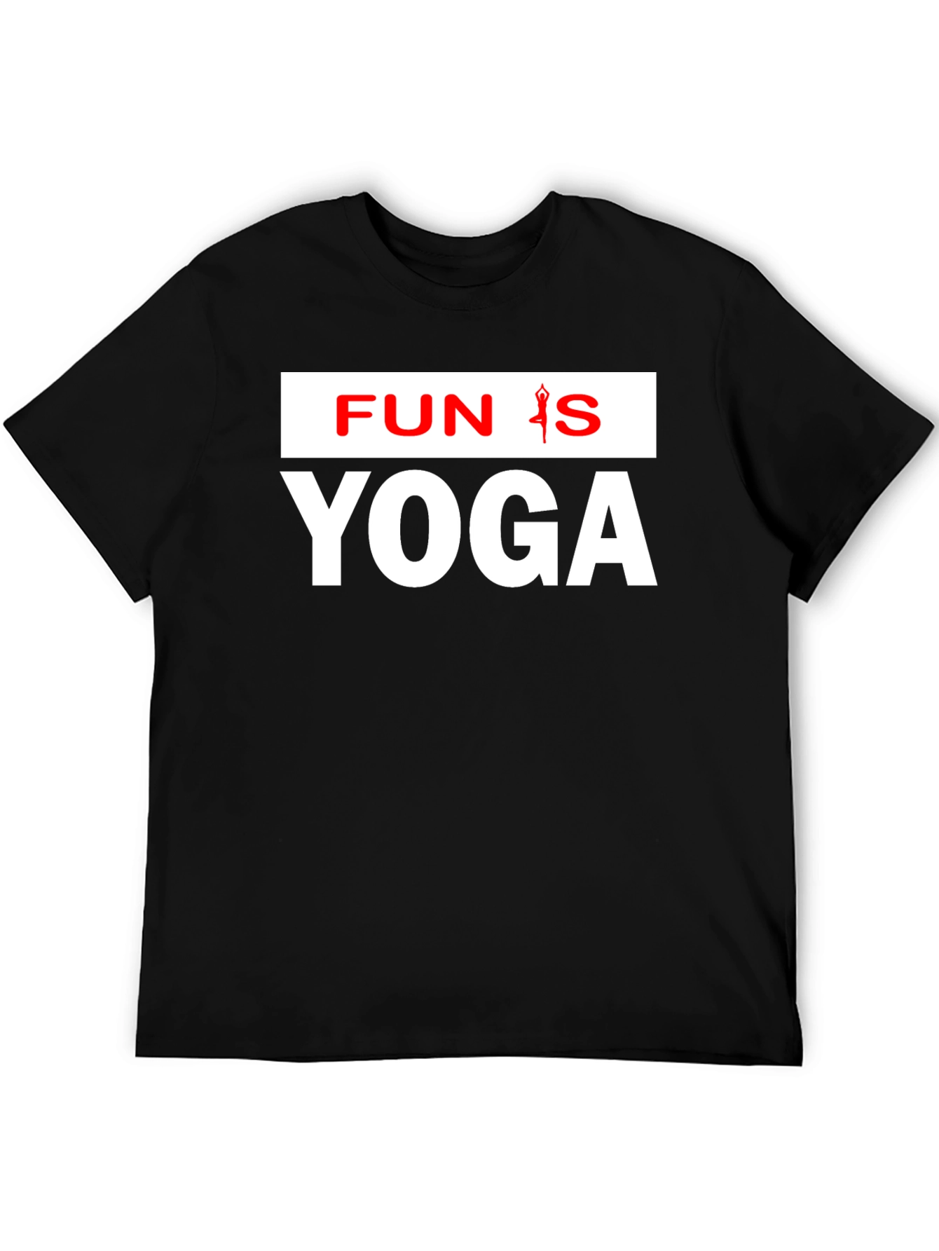 Fun Is Yoga Graphic Tee - Black Cotton T-Shirt