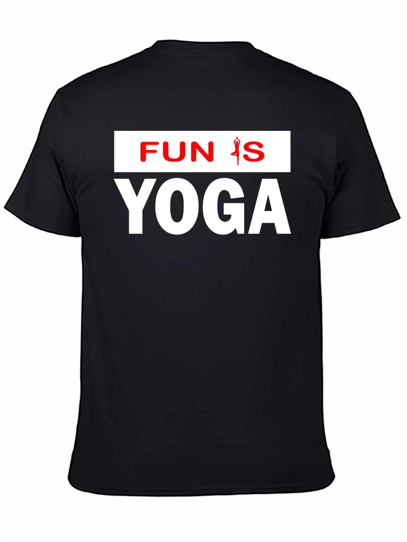 Fun Is Yoga Graphic Tee - Black Cotton T-Shirt