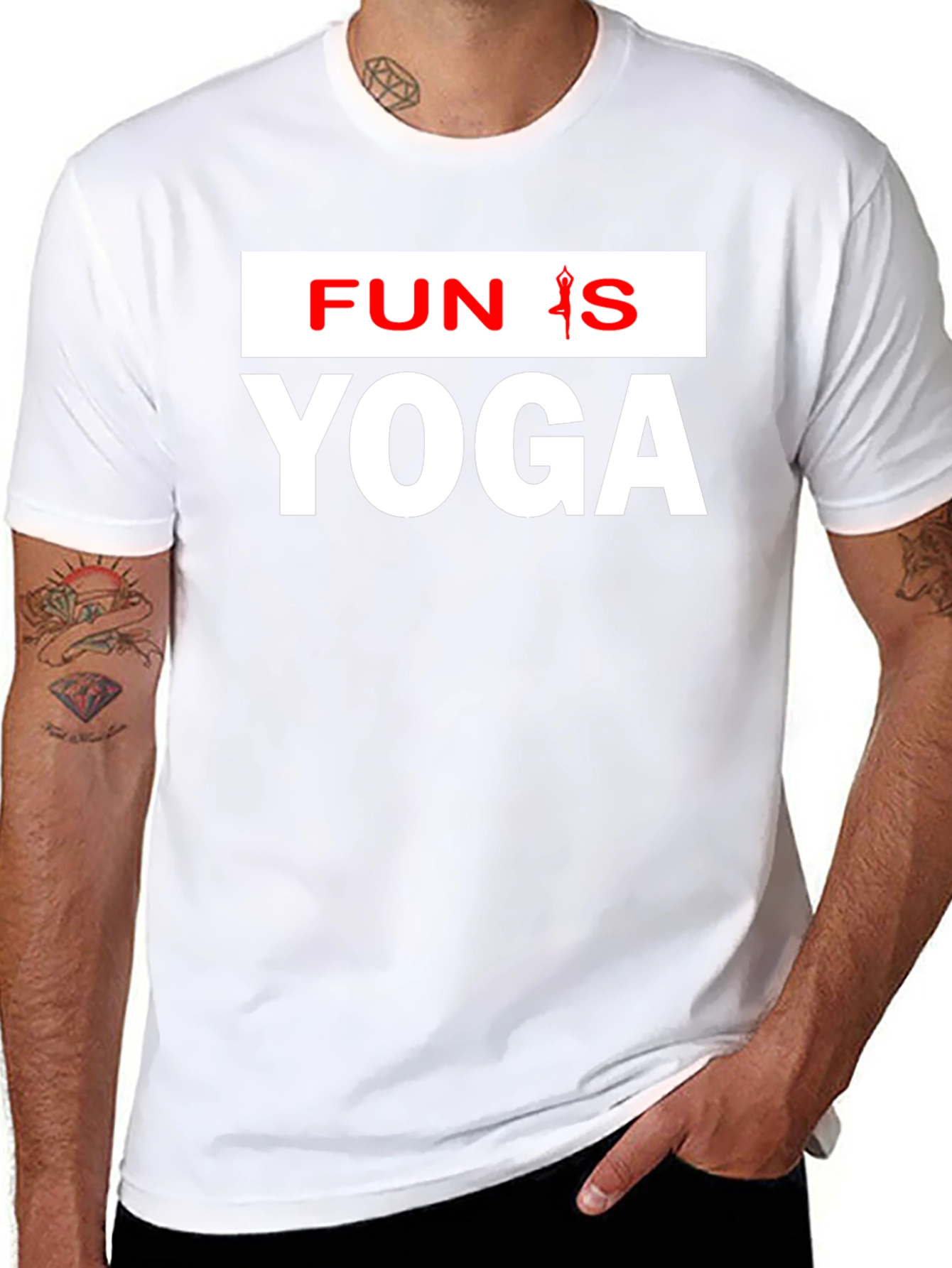 Fun Is Yoga Graphic Tee - Black Cotton T-Shirt