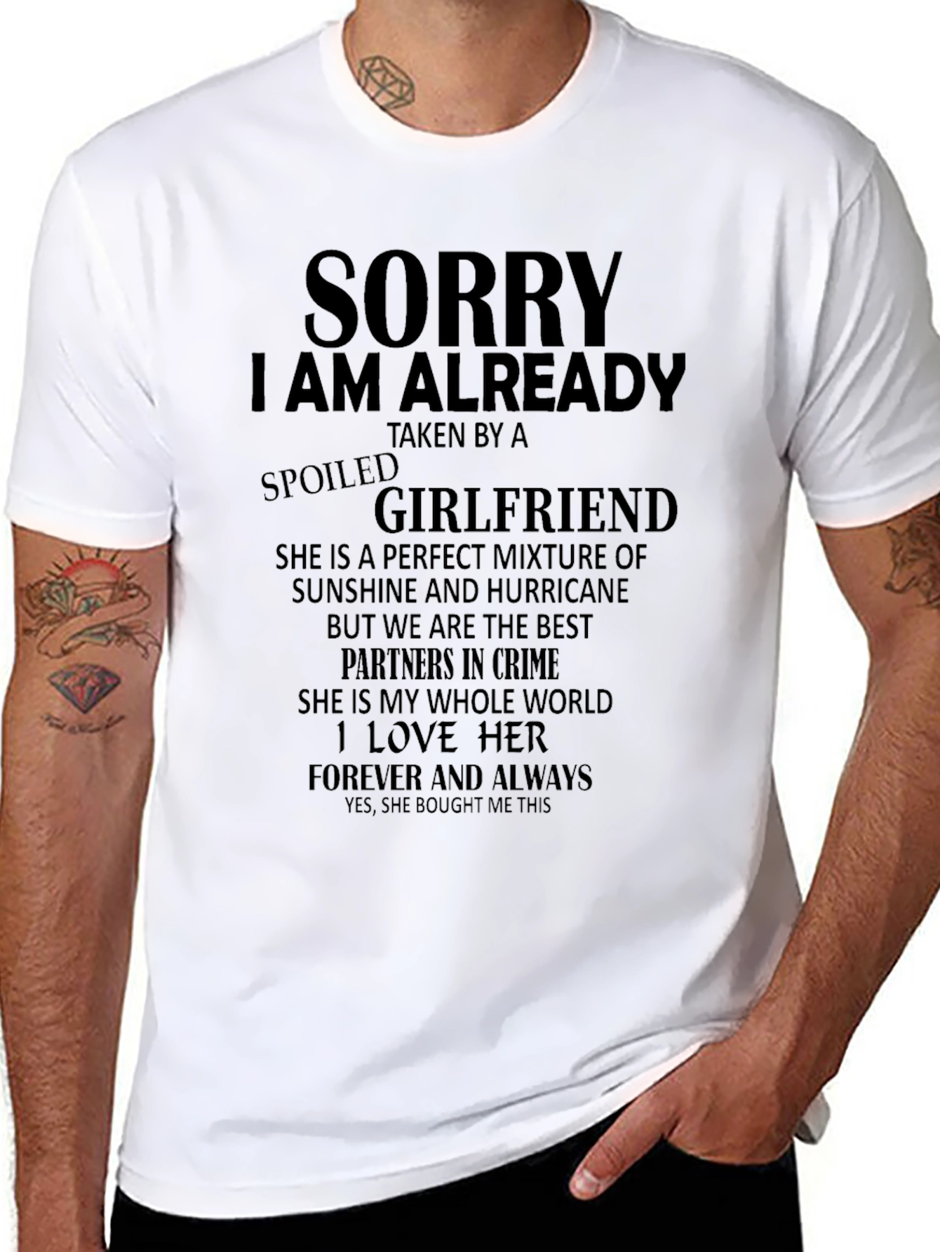 Spoiled Girlfriend T-Shirt - Husband Gift