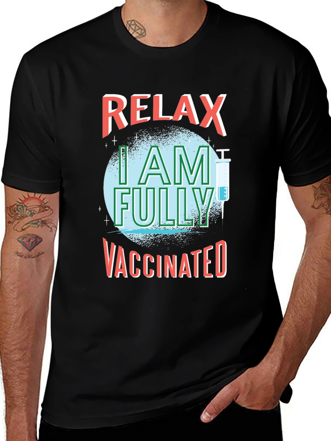 Relax I Am Fully Vaccinated Graphic Tee