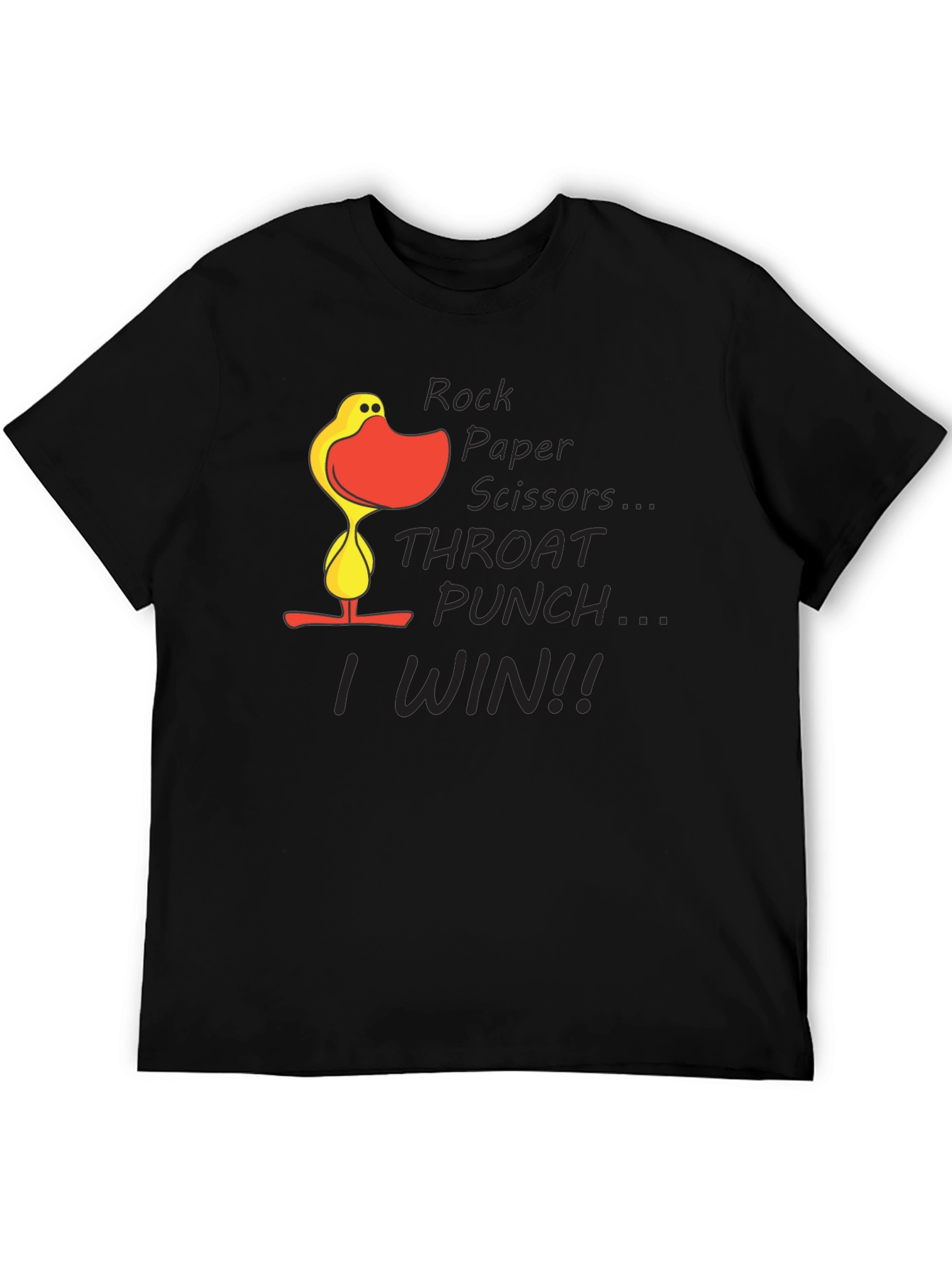Funny Rock Paper Scissors T-Shirt - Throat Punch Edition