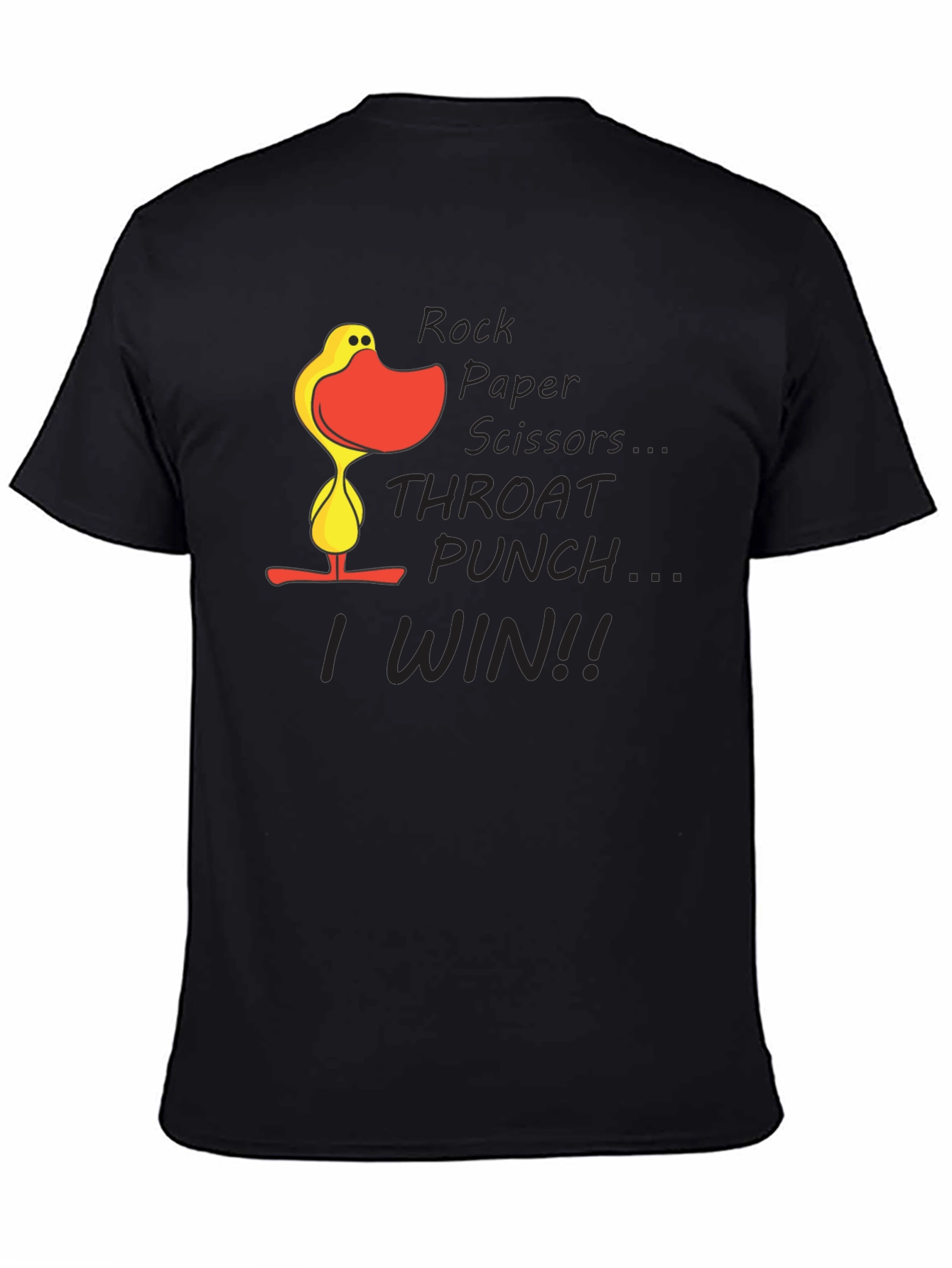 Funny Rock Paper Scissors T-Shirt - Throat Punch Edition