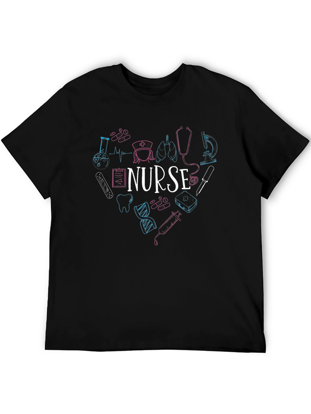 Nurse Heartbeat Graphic T-Shirt - Medical Profession Tee