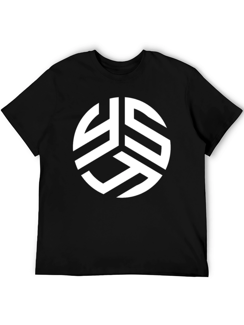 Modern Graphic Print Black Tee