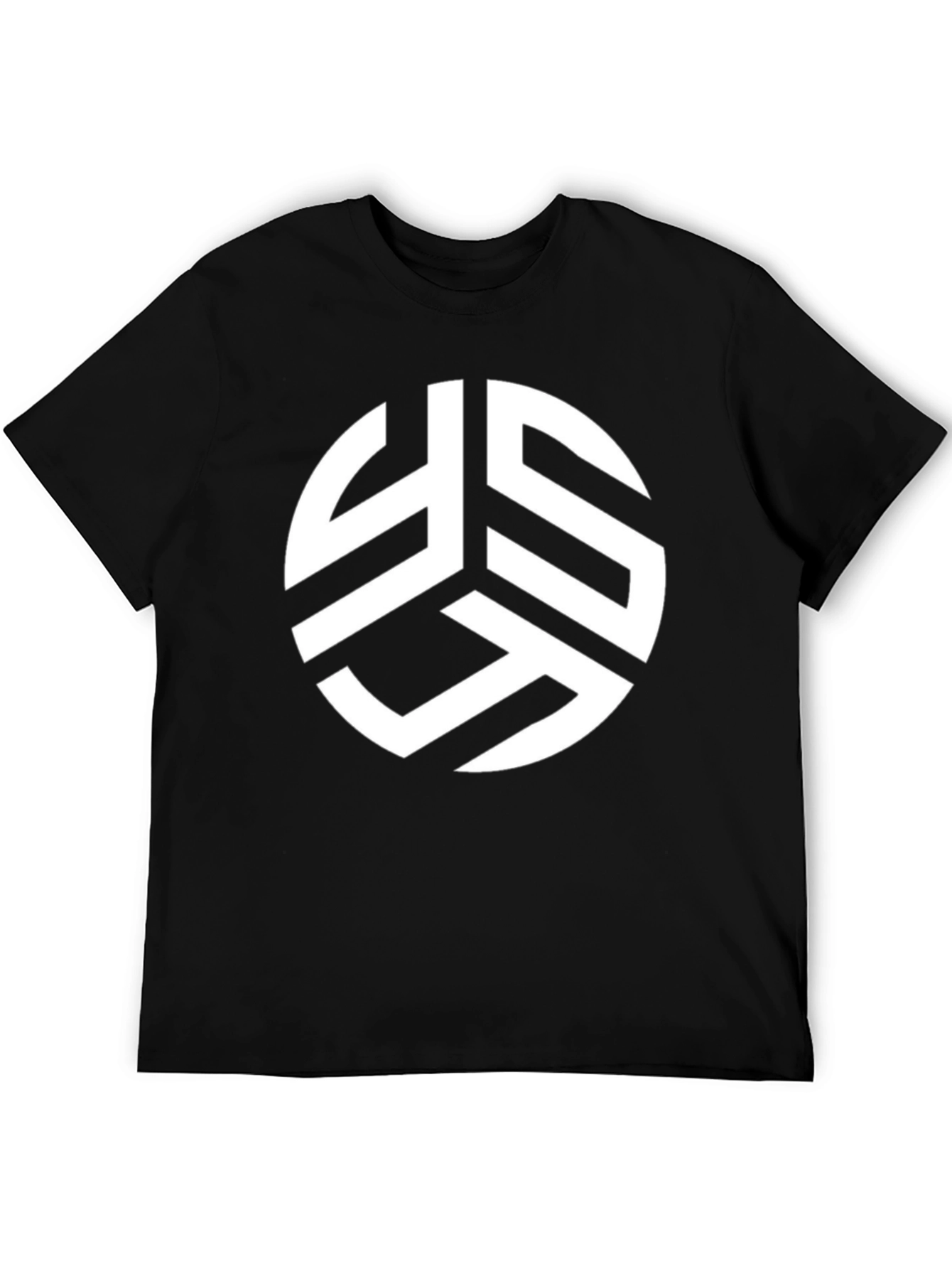 Modern Graphic Print Black Tee